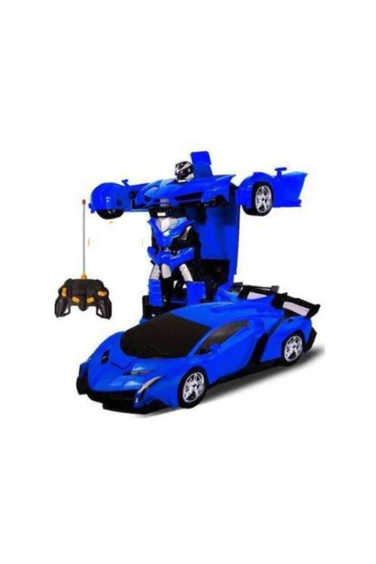 Genel Markalar Uzaktan Kumandalı Şarjlı Robota Dönüşen Araba - Oyuncak Robota Dönüşen Mavi Araba
