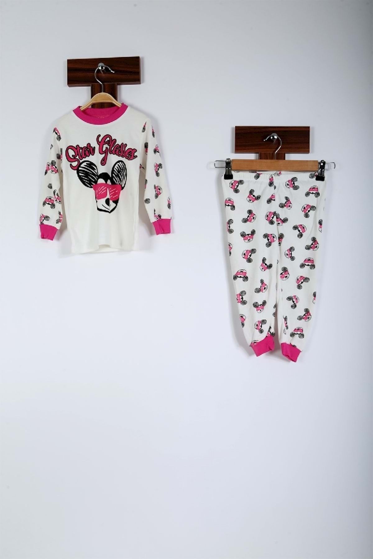 teqne Çocuk Kız Pijama Takımı - Kırmızı - 3-4 Yaş