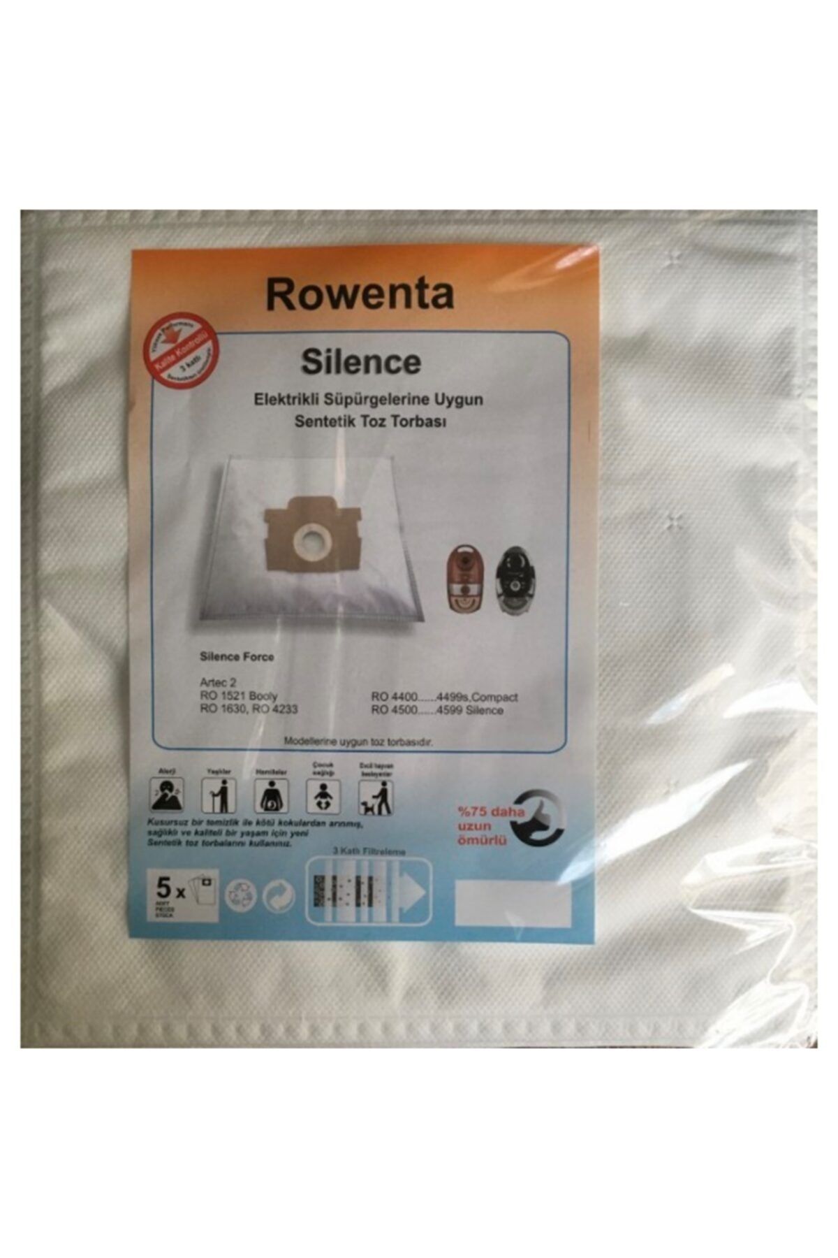 Rowenta Silence Süpürge Sentetik Toz Torba 20'li Paket