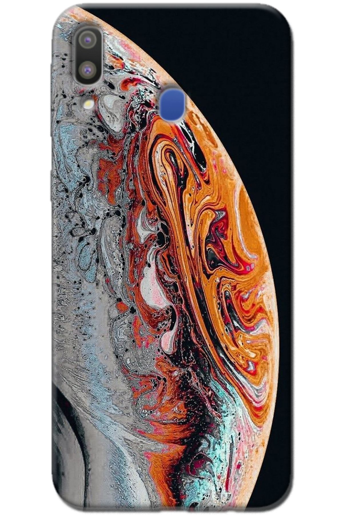 Noprin Samsung Galaxy M20 Kılıf Silikon Baskılı Desenli Arka Kapak