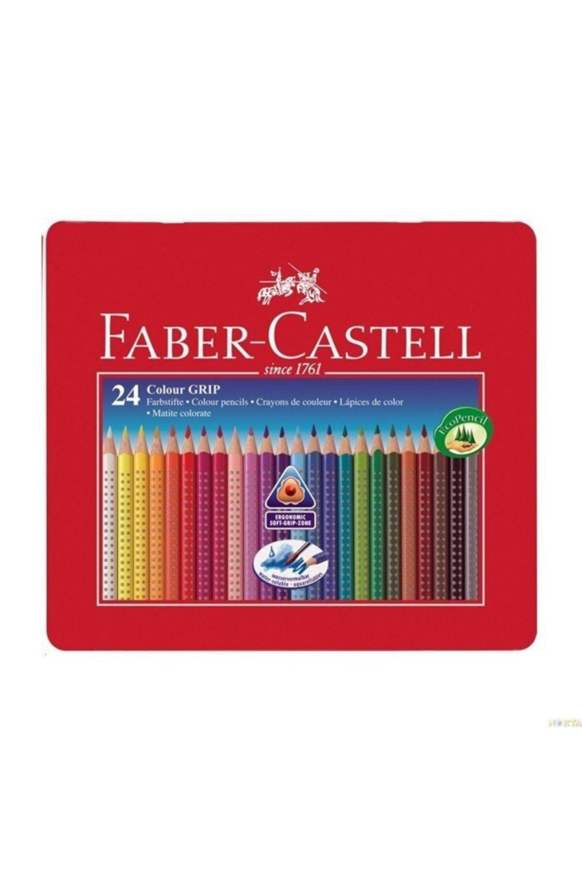 Faber Castell Faber-castell Grip 2001 Metal Kutu Boya Kalemi 24 Renk