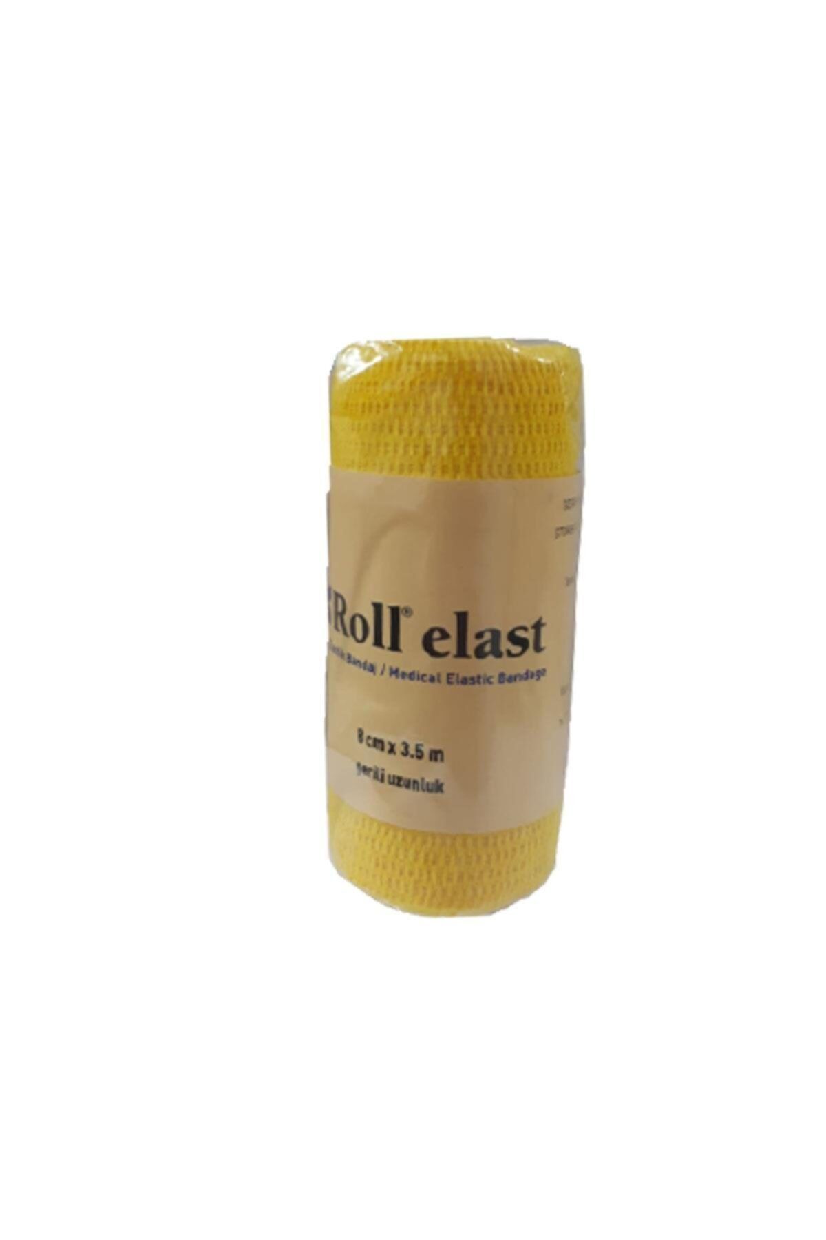 Roll Elast Elastik Bandaj 8 Cm X 3.5 Cm Sarı