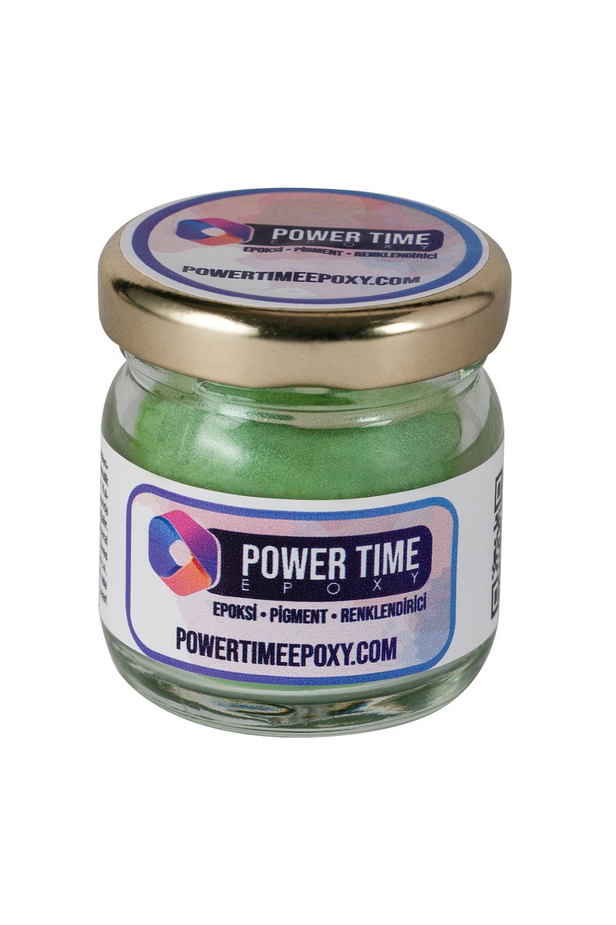 POWER TIME EPOXY Sedefli Metalik Toz Pigment Boya / Açık Yeşil / Epoksi Için