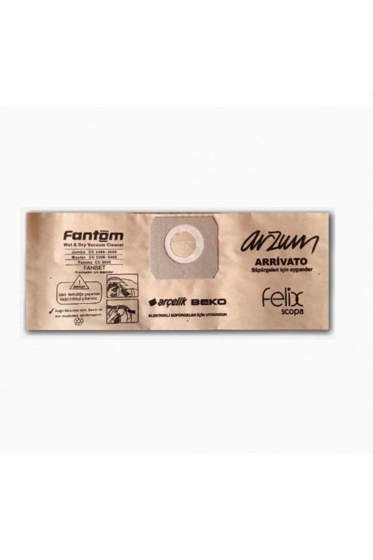 FANTOM Ocean Wf 5000 5100 Süpürge Kağıt Toz Torbası 20 Adet