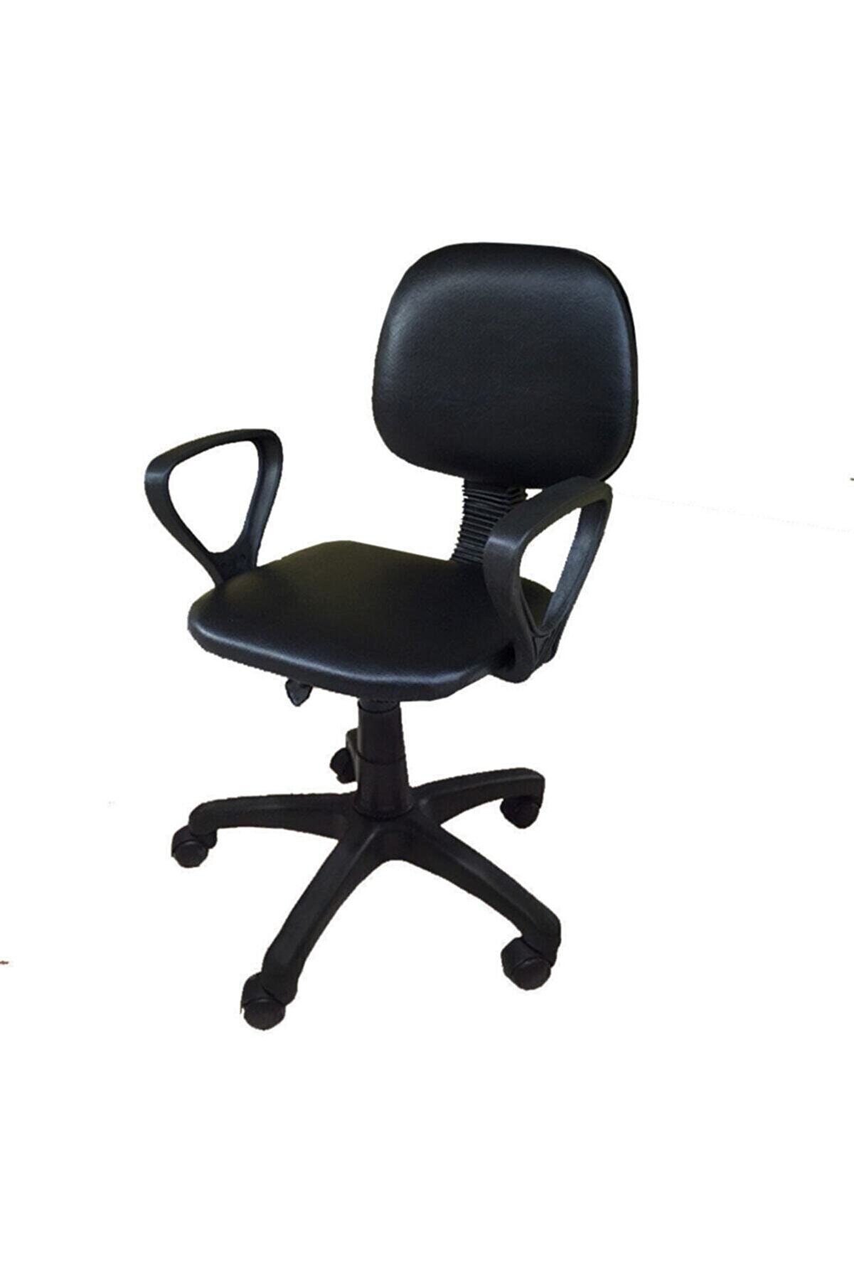 TOMAR Cgn Kollu Çalışma Sandalyesi Ofis Sandalyesi Öğrenci Koltuğu Ofis Ve Büro Sandalyesi - Siyah