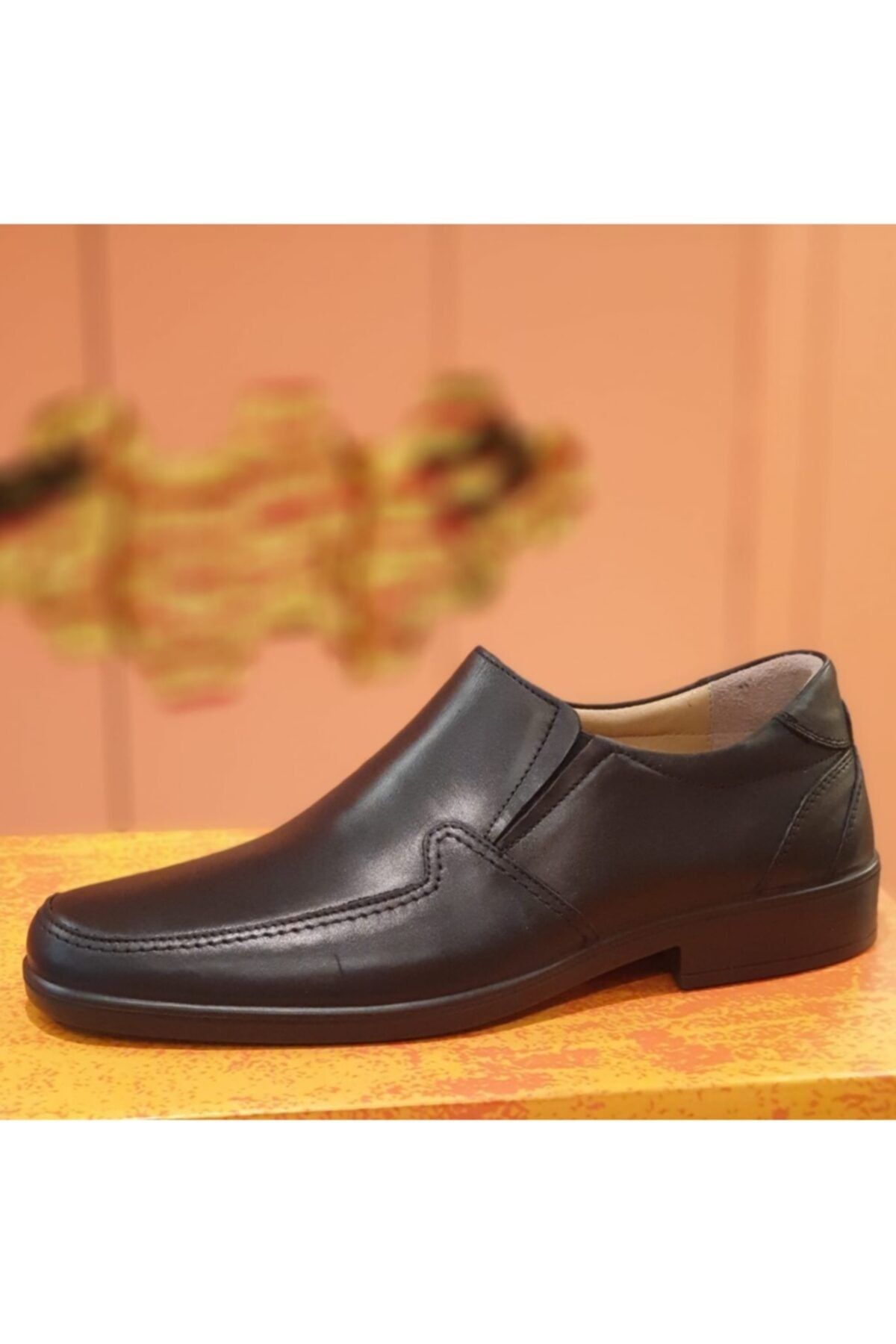 Esse Comfort Sistem Doğal Deri Siyah Vidala Bağcıksız Esnek Rahat Ve Taban Günlük Erkek ayakkabı22049