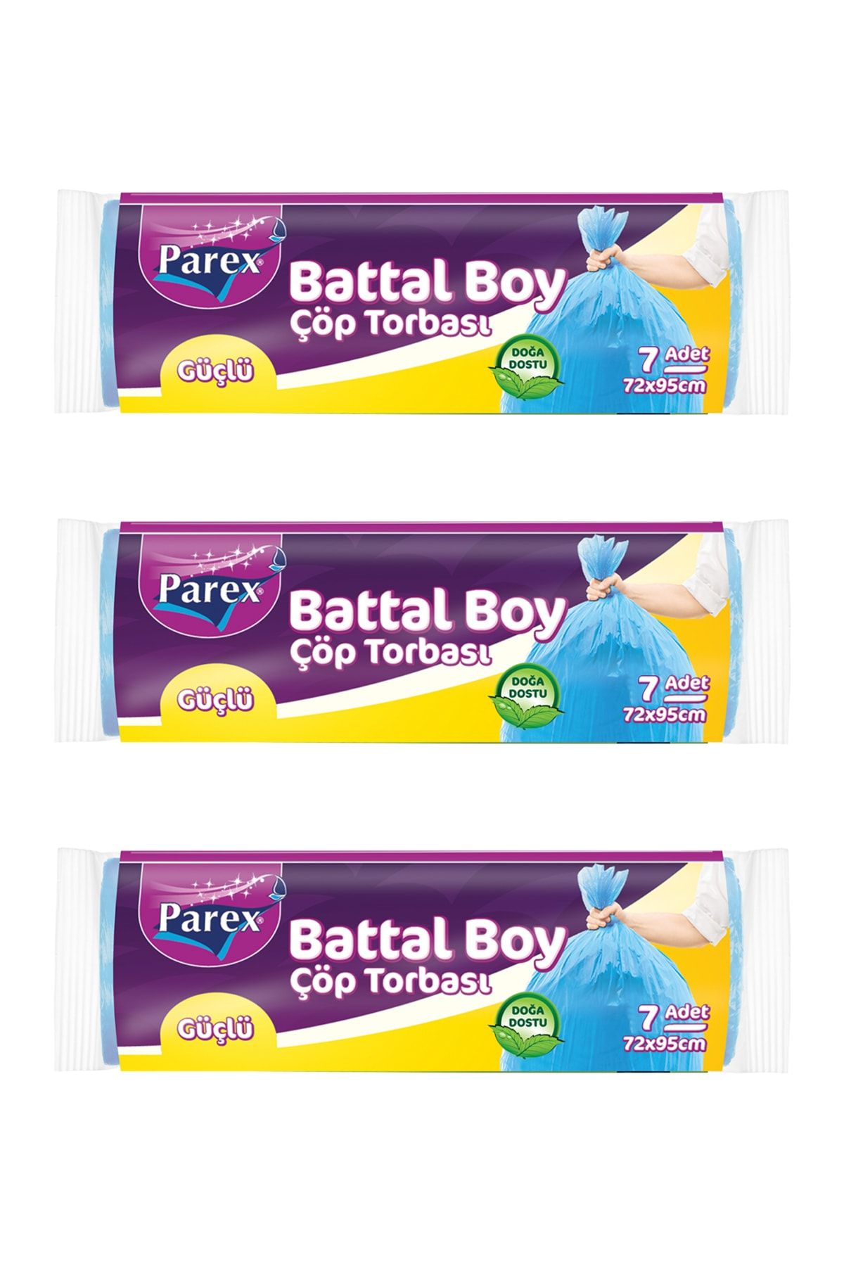 Parex Güçlü Çöp Torbası Battal Boy 3' Lü Paket