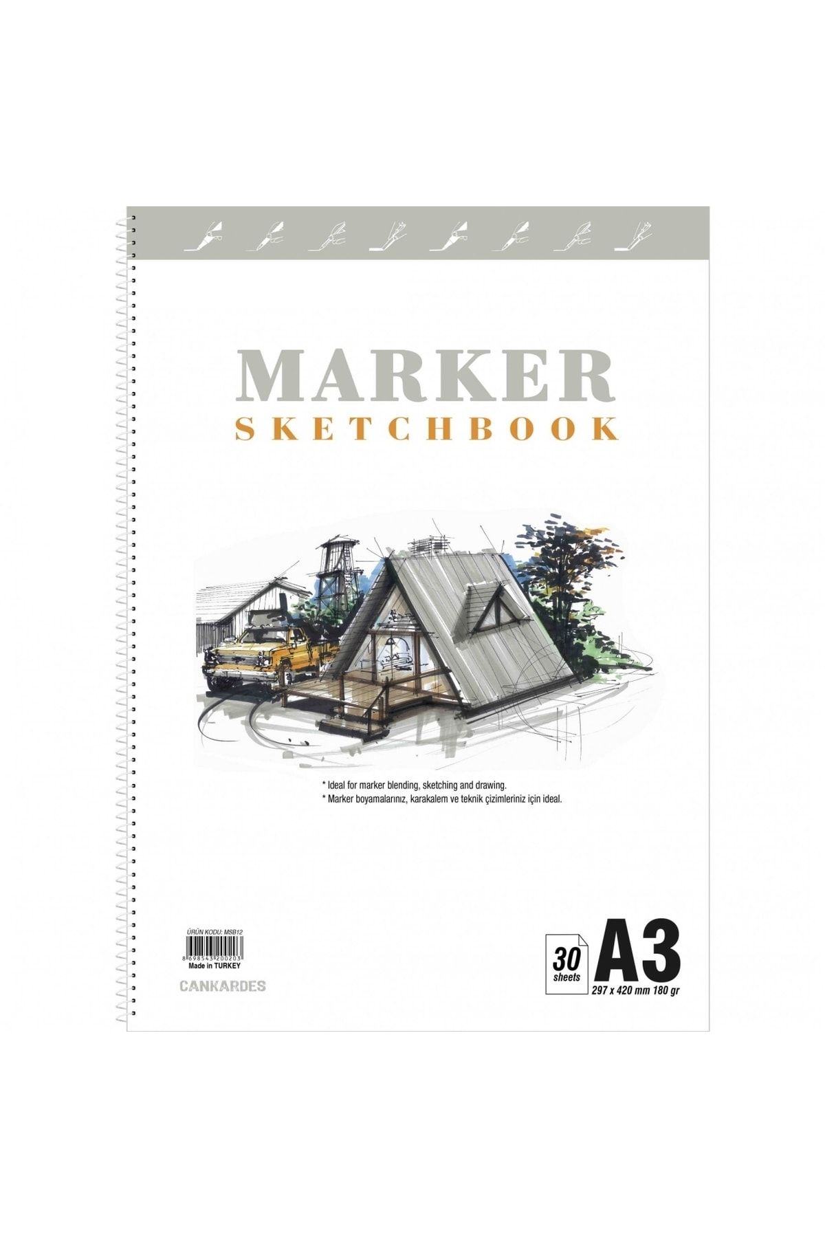 copic Marker Defteri Sketchbook A3 30 Yaprak