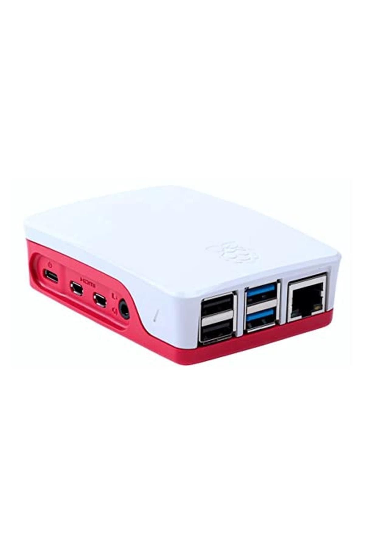 Genel Markalar Raspberry Pi 4 Model B Kırmızı- Beyaz Muhafaza Kutusu (ORİJİNAL)