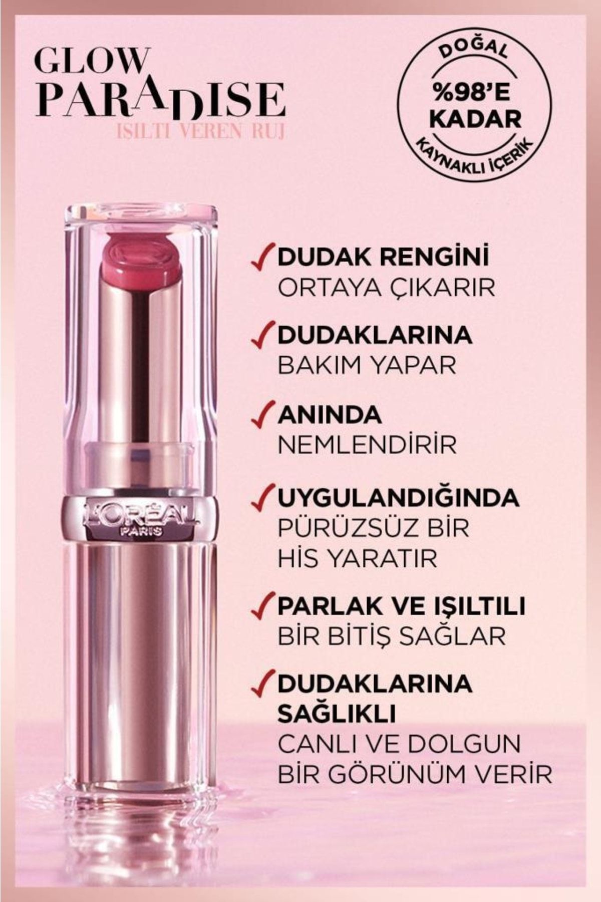 Glow Paradise Balm-in-lipstick - Işıltı Veren Ruj 191 Nude Heaven_3