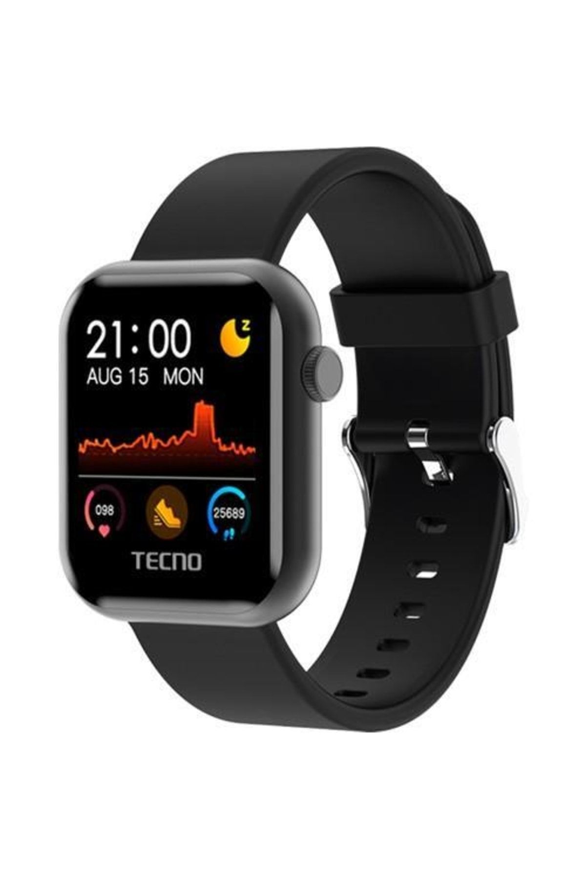 Tecno Watch 1 Akıllı Saat Siyah (resmi Distribütör Garantili)