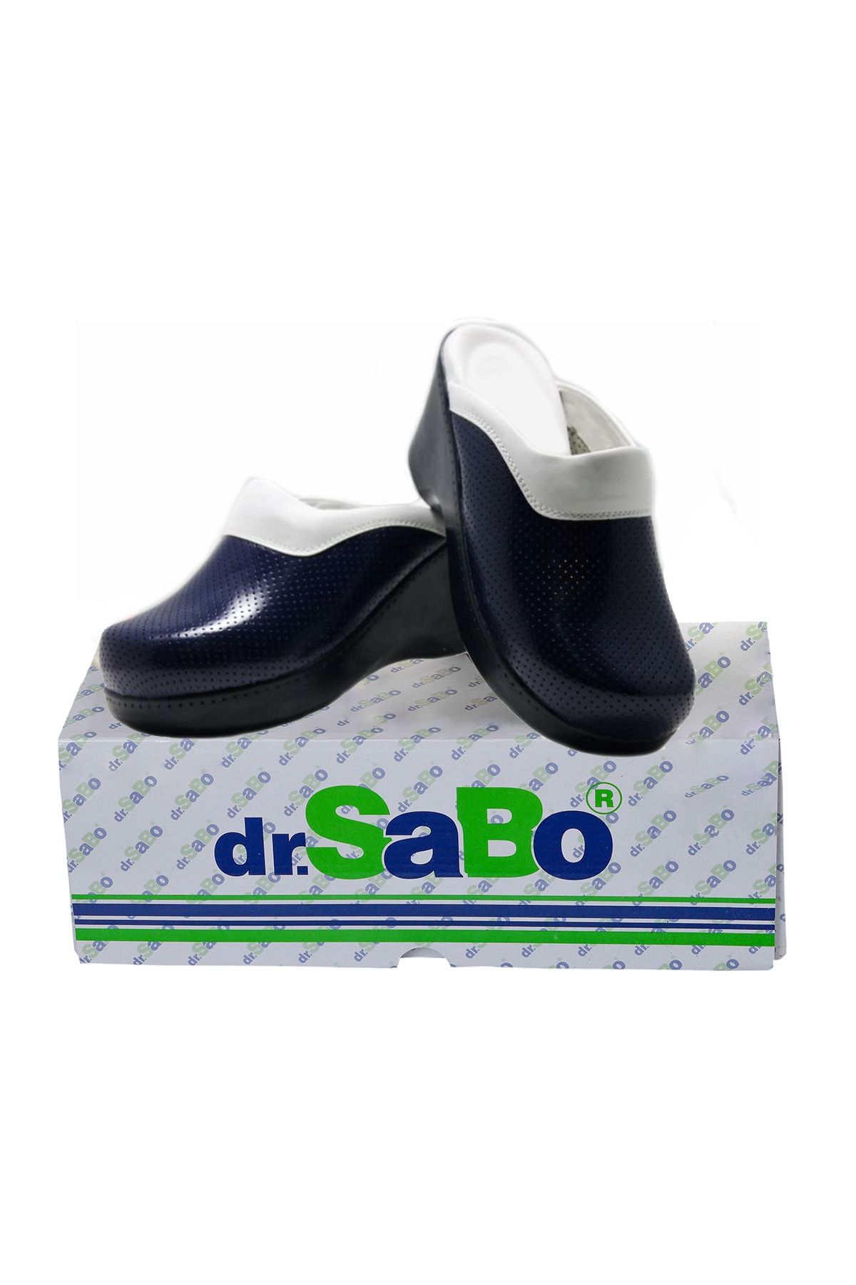 DR SABO Yüksek Topuk Platform Kadın Ortopedik Deri Sabo Terlik