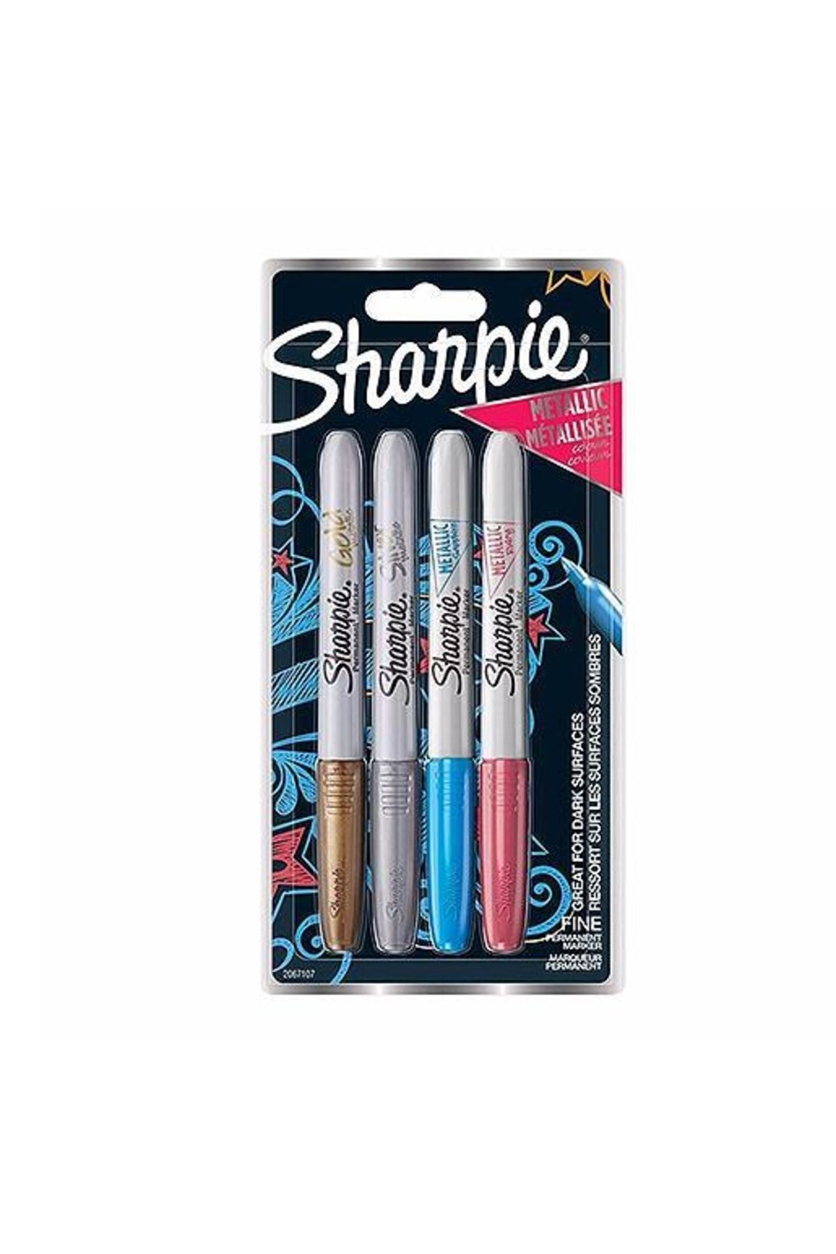 Sharpie Metalik Markör Karışık 4'lü Blister Paket 2067107