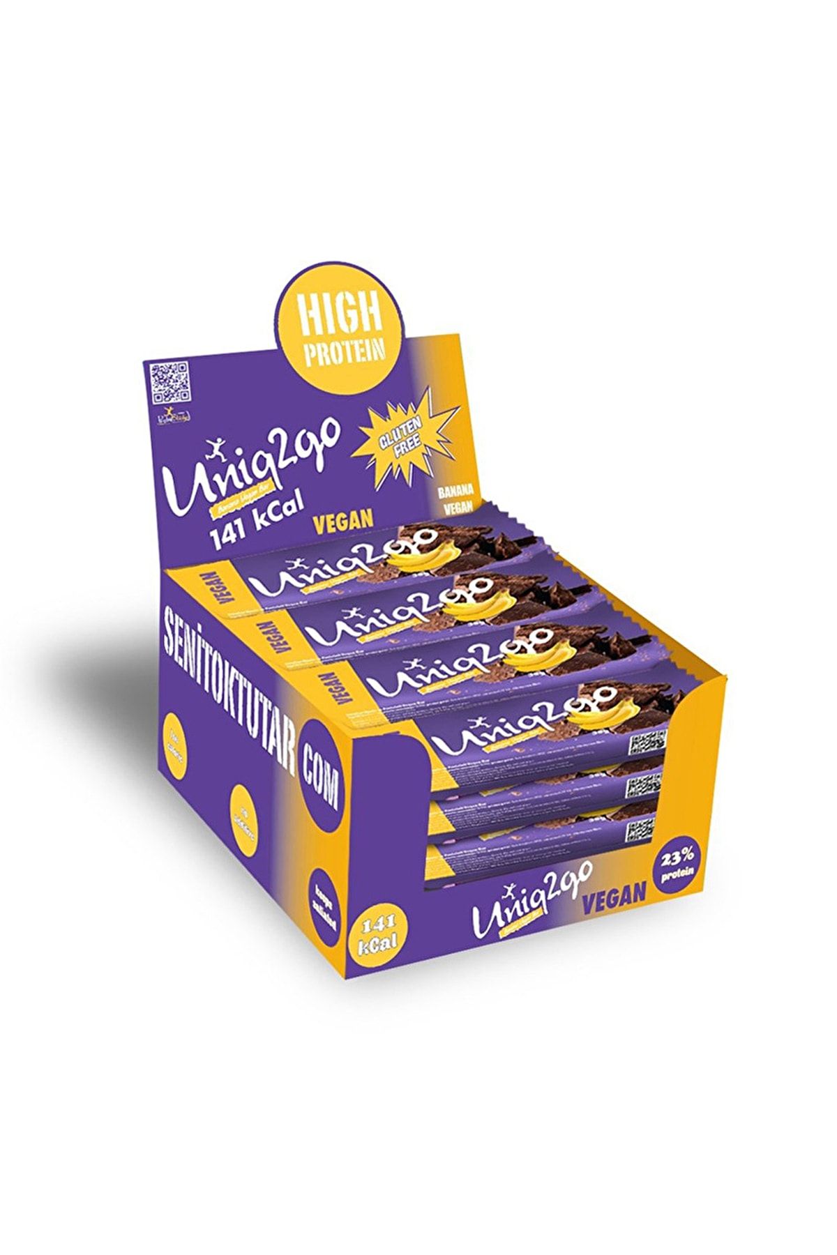 Uniq2go Muzlu Ve Proteinli Vegan Bar 38 Gr 16 Adet