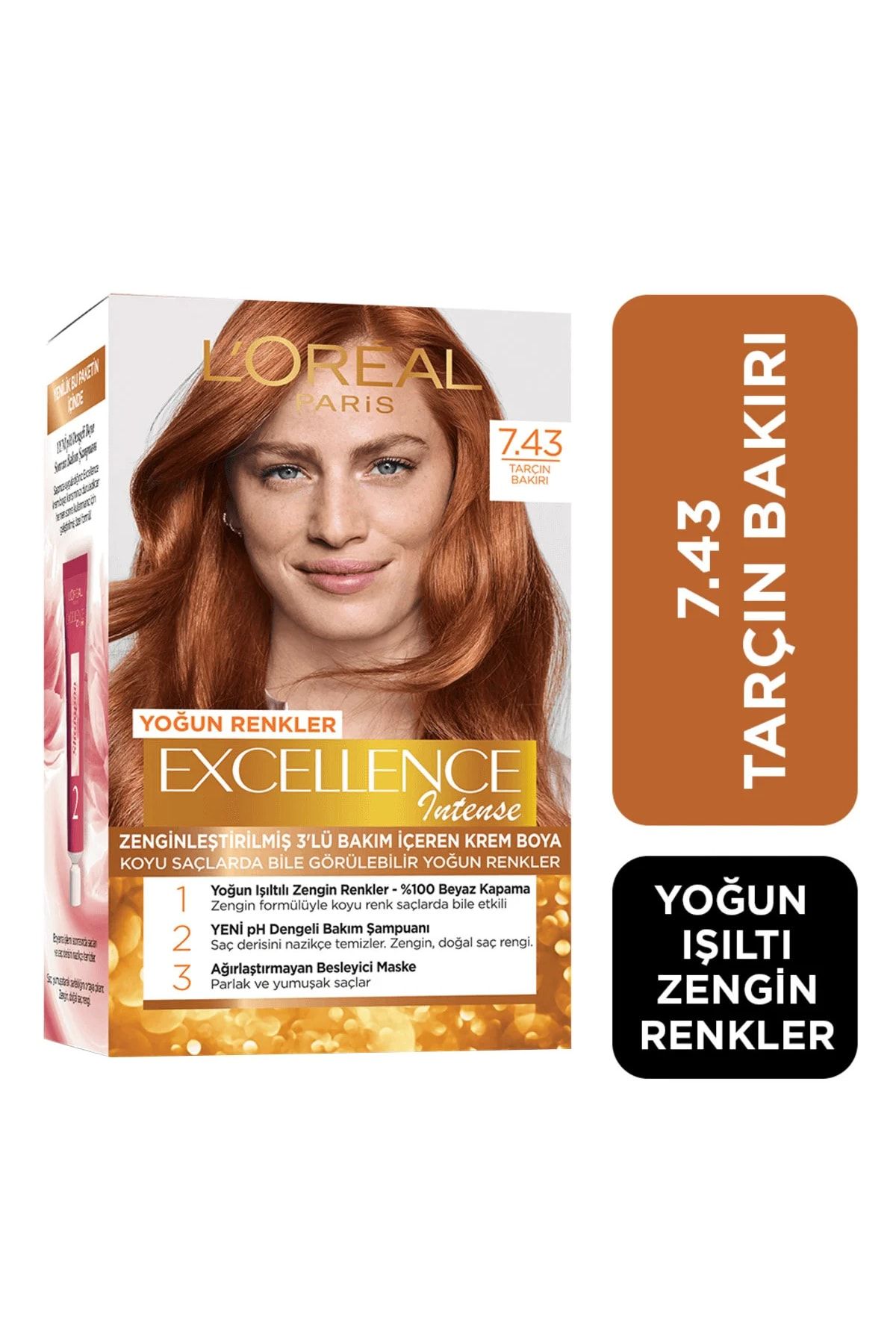 Excellence Marka: Intense Saç Boyası Tarçın Bakır 7-43 Kategori: Saç Boyası