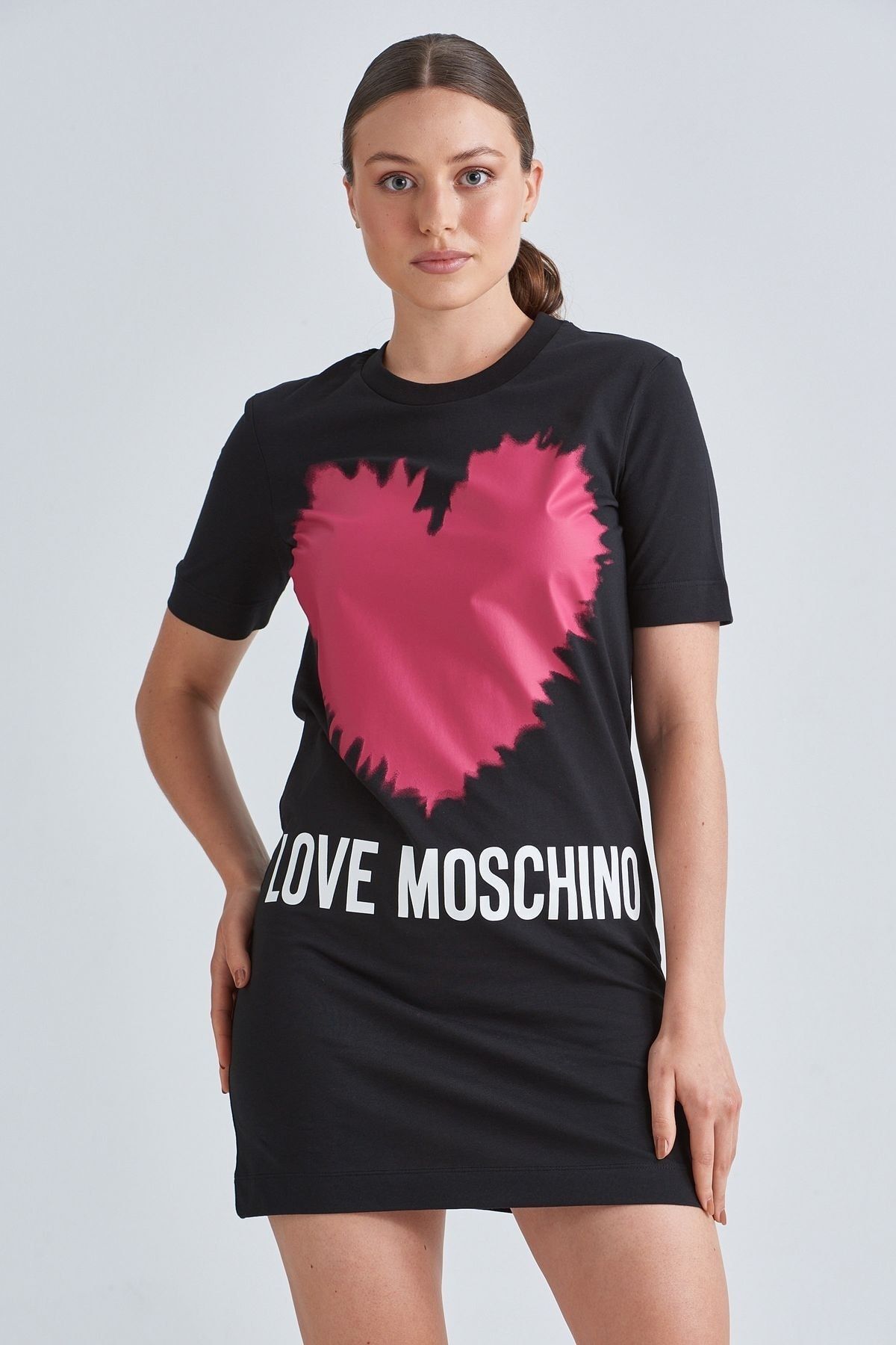 Moschino Baskılı Kadın Mini Elbise