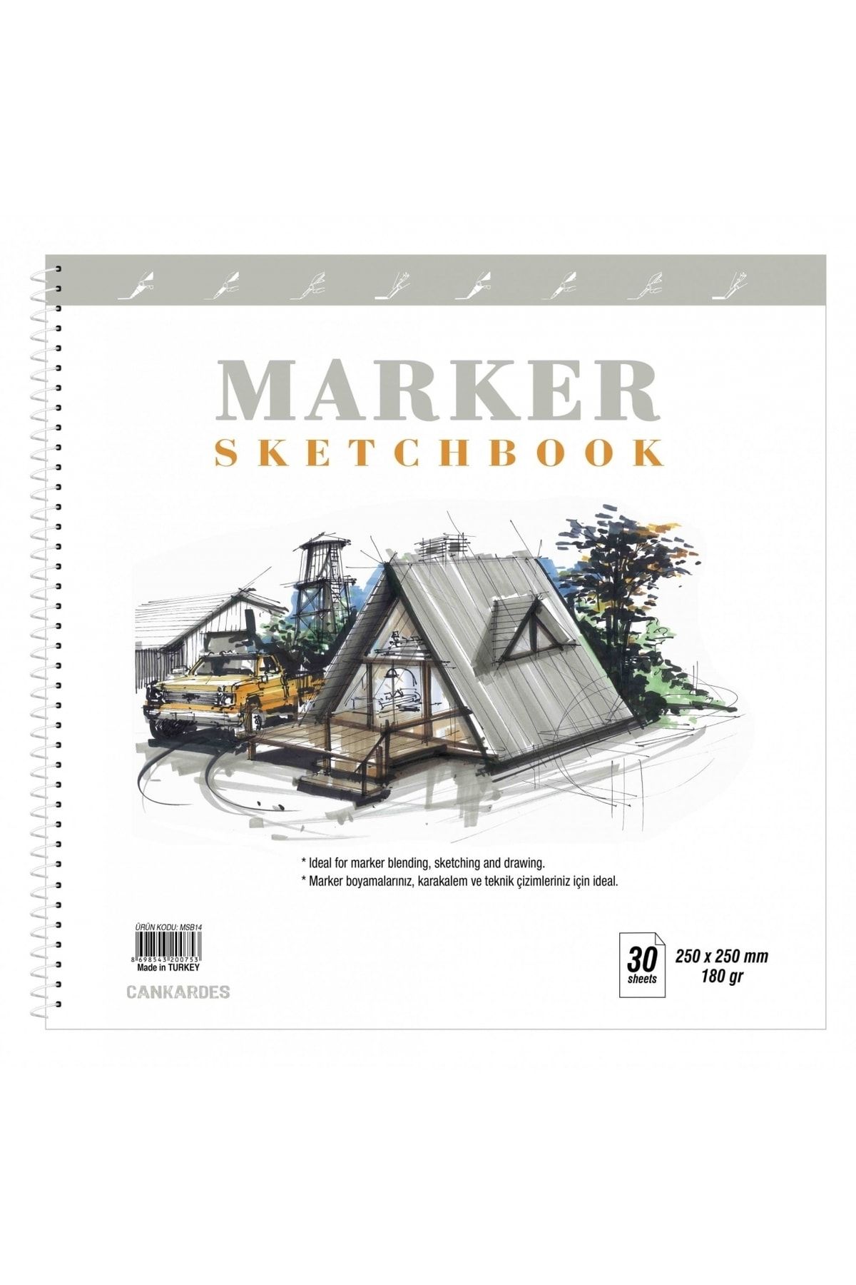 copic Marker Defteri Sketchbook 25x25 30 Yaprak
