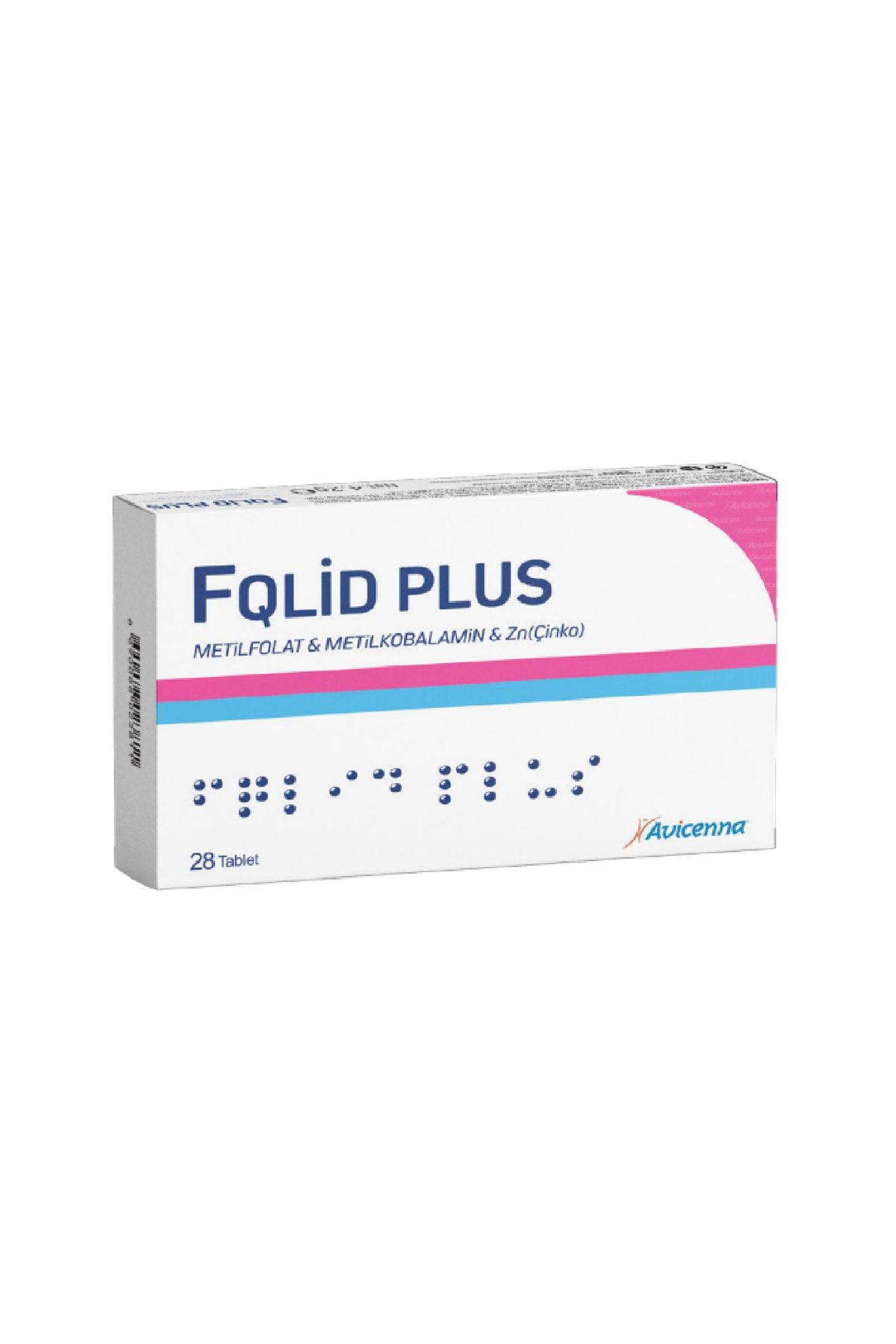Avicenna Fqlid Plus - Metilfolat, Metilkobalamin Ve Çinko Içeren Takviye Edici Gıda - 28 Tablet