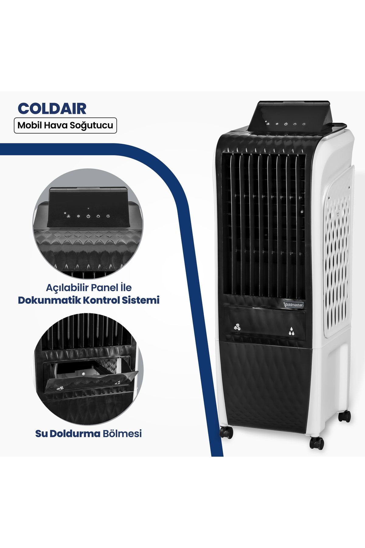 GoldMaster Coldair 20 L Kapasite 110 W Taşınabilir Hava Temizleyici Ve Mobil Hava Soğutucu
