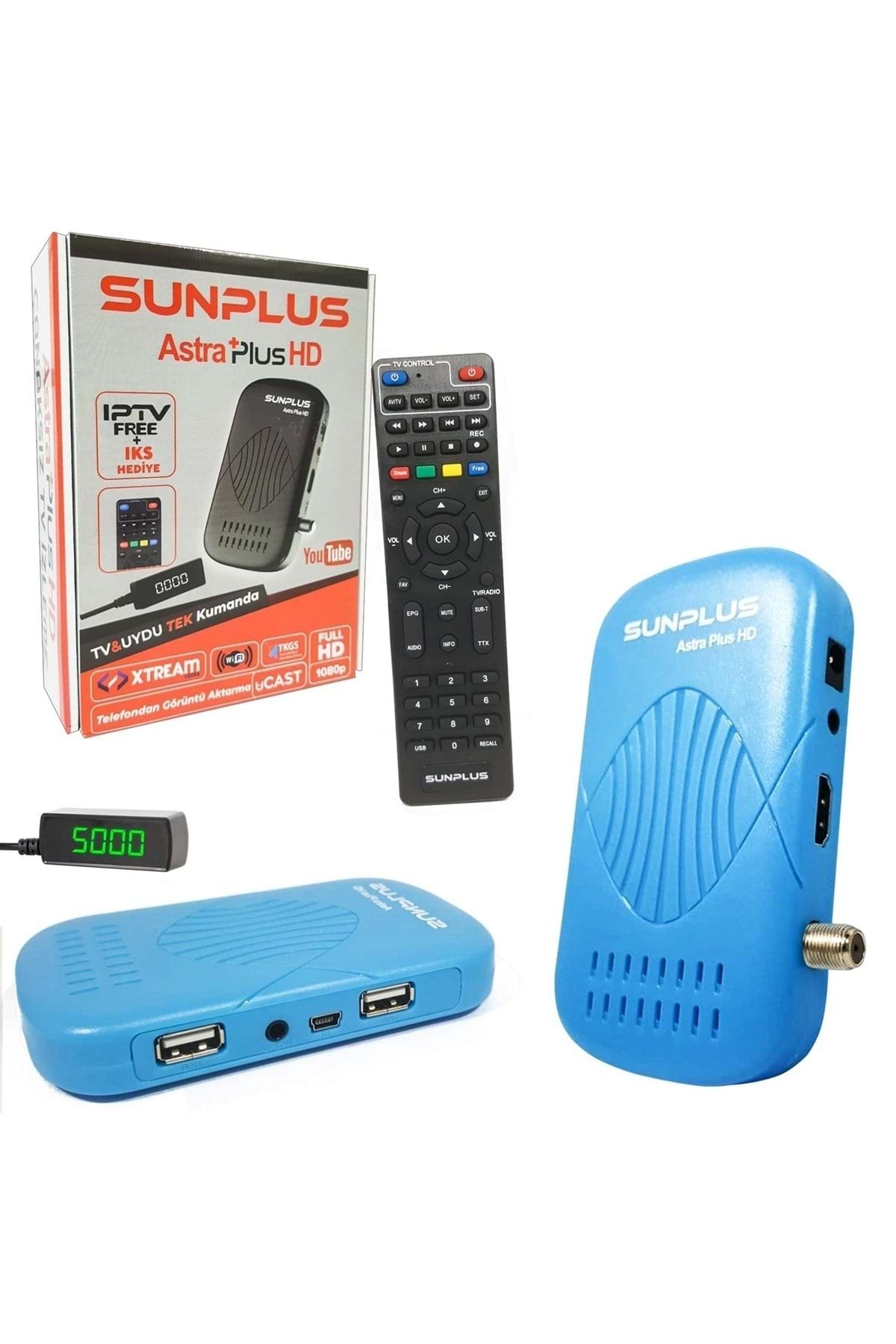 Sunplus Rebera Hitech Uyumlu Uydu Alıcı Mini Full Hd Wifi Youtube 2xusb Hıtech Astra Plus Hd