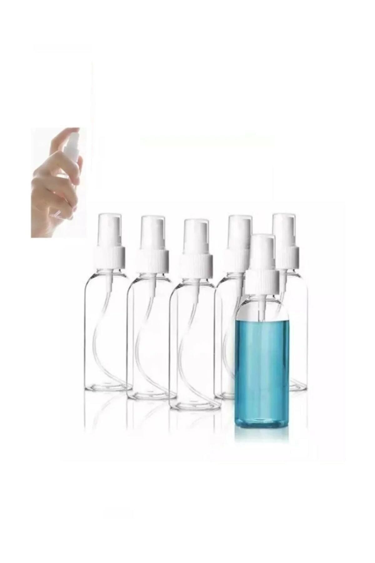 MEDİKAL 10 Adet 50 Ml Beyaz Sprey Kapaklı Kozmetik  Cep Çanta Dezenfektan  Parfüm Şişesi