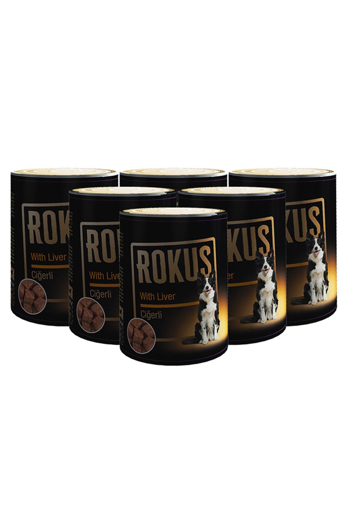 Rokus Ciğerli 410 Gr Köpek Konserve Maması 6 Lı Ekomomik Paket