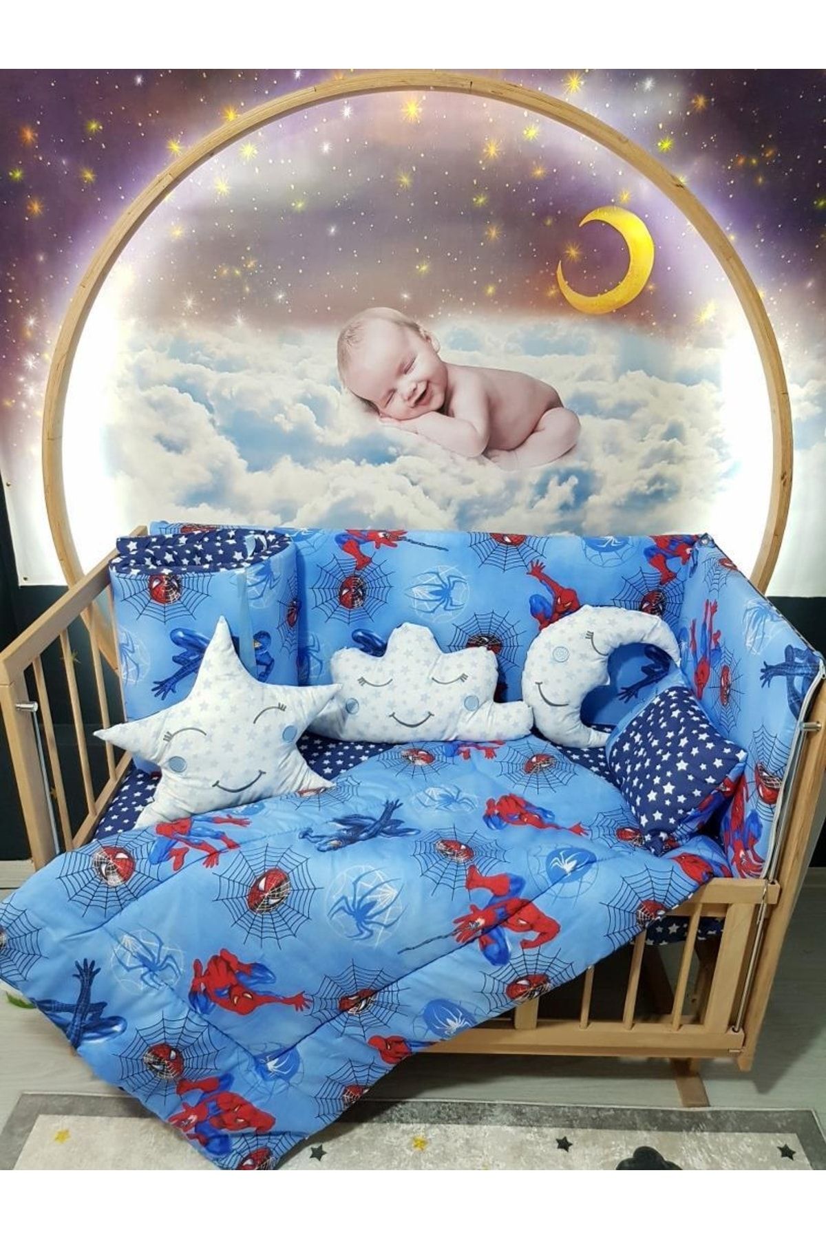 bebek iklimi 70x130 Özel Seri Bebek Uyku Seti 9 Parça (beşik Dahil Değildir)