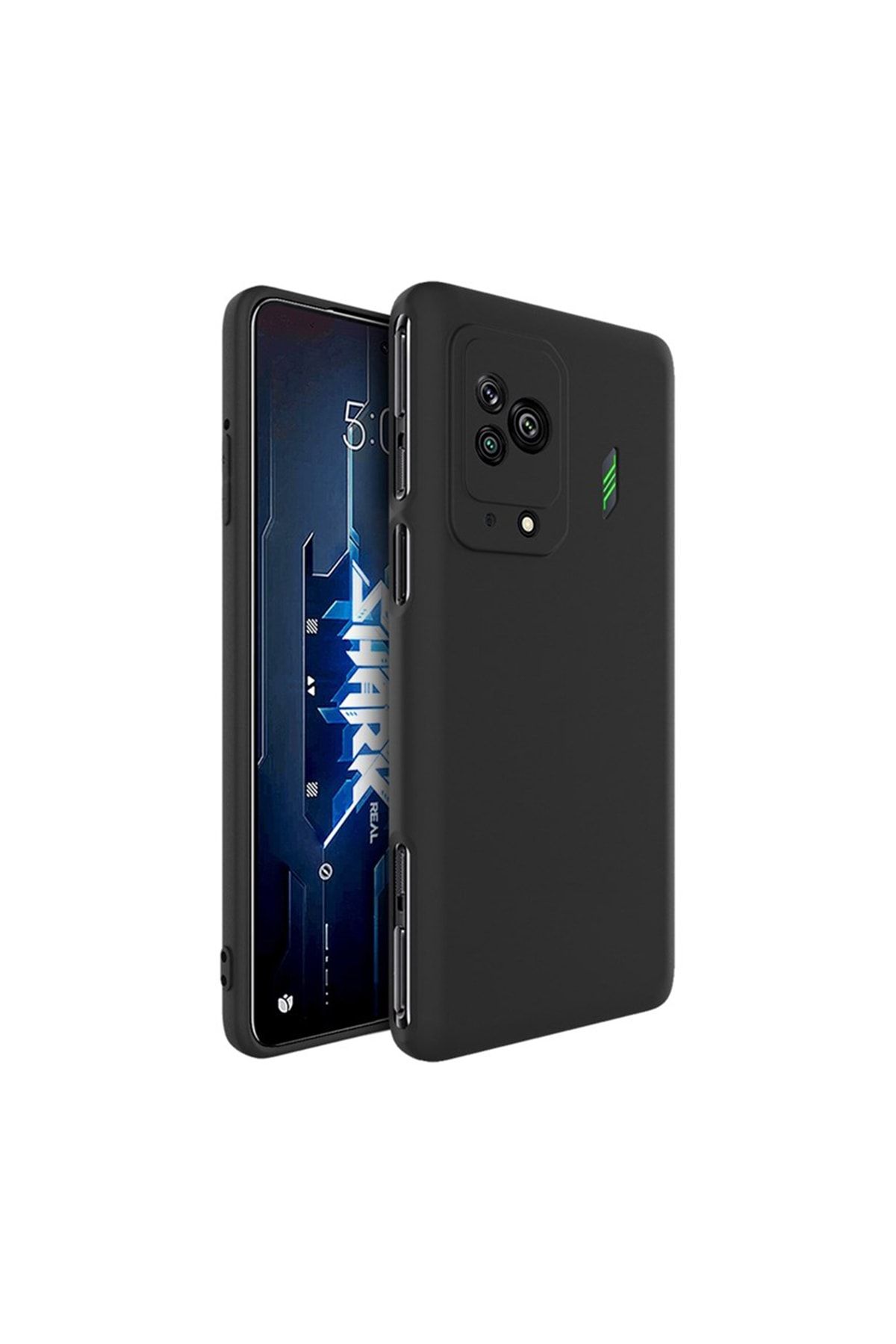 Microcase Xiaomi Black Shark 5 Pro Matte Serisi Kamera Korumalı Silikon Tpu Kılıf - Siyah  Uyumlu