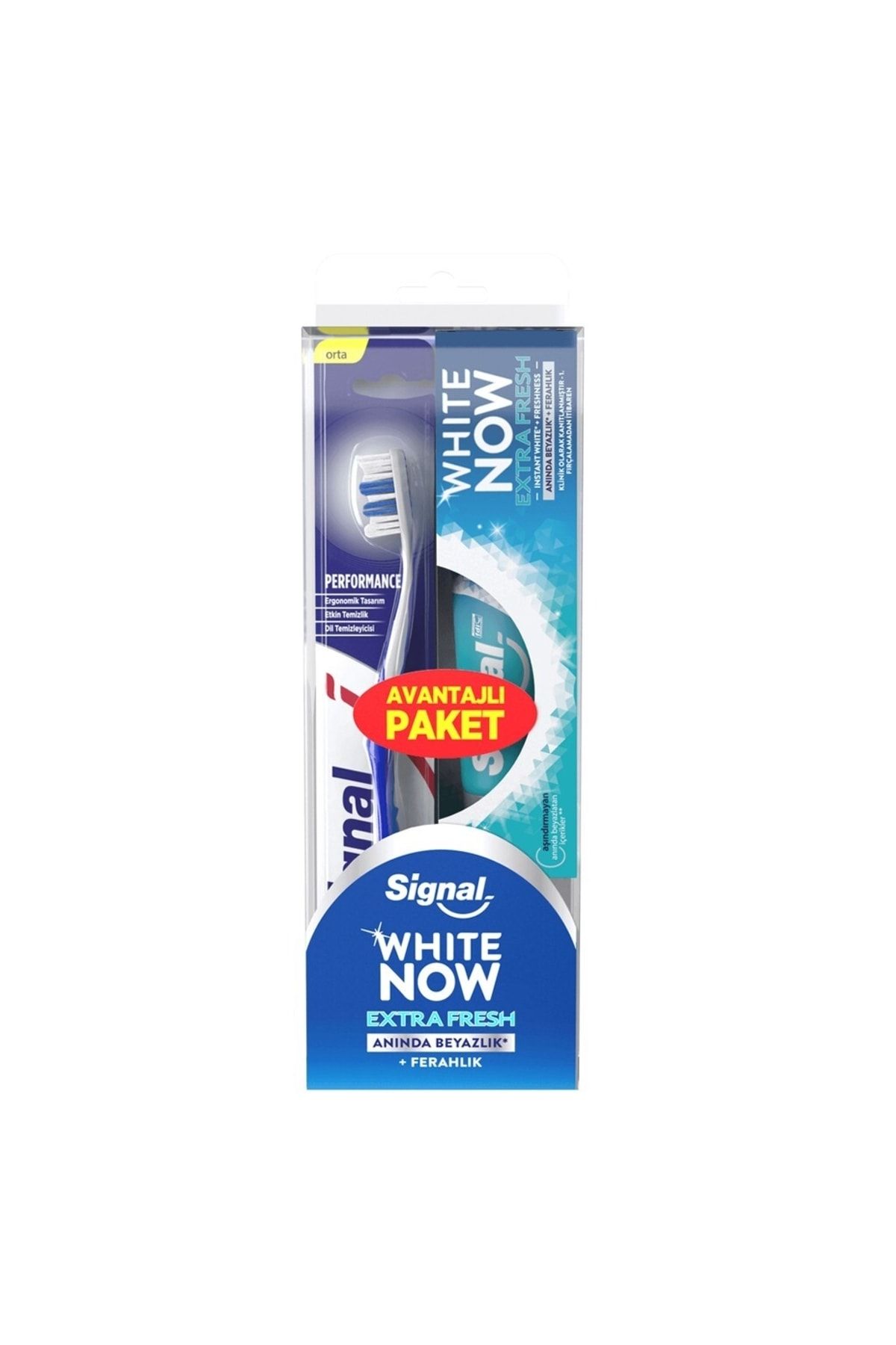 Signal White Now Extra Fresh Diş Macunu 75 Ml + Performance Diş Fırçası Seti