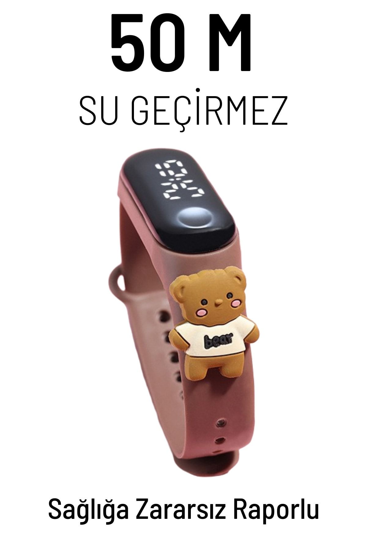 Q-TİME Teddy Bear Ayıcık Figürlü Led Dokunmatik Ekranlı Su Geçirmez Dijital Çocuk Ve Genç Kol Saati