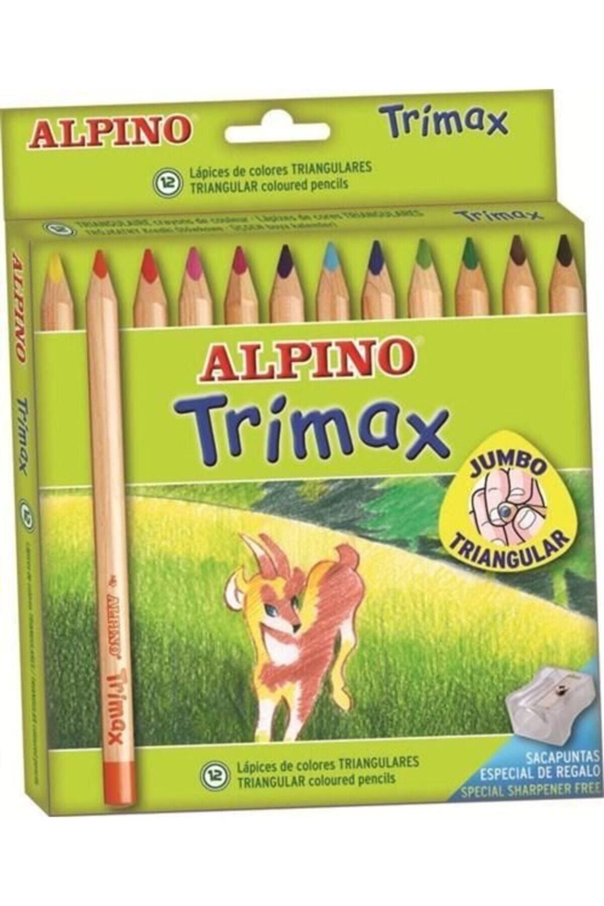 Alpino Alpino Trimax Jumbo Kuru Boya Jumbo Üçgen 12 Renk 12'li Kuruboya