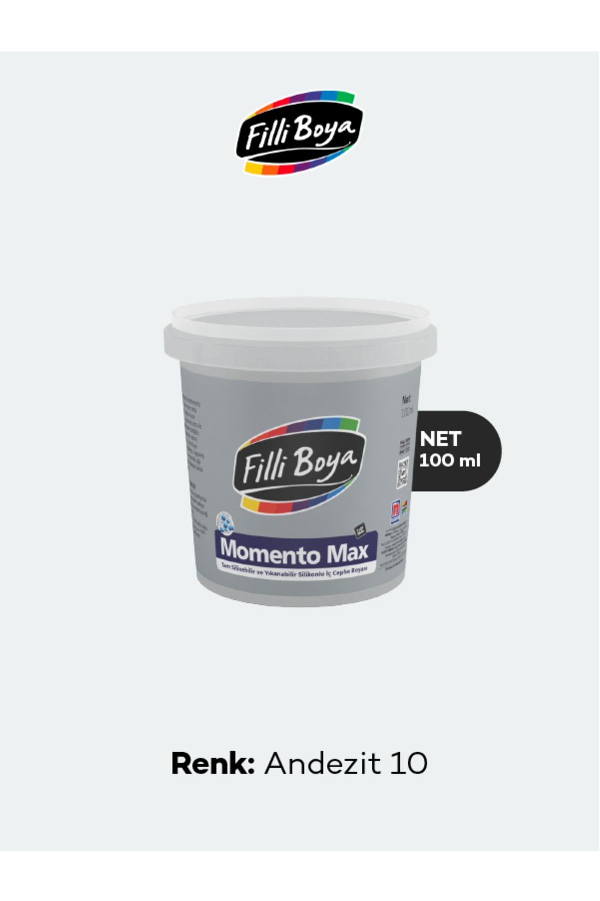 Filli Boya Momento Max Soft Mat 100 ml Andezit 10 Ilham Paketi