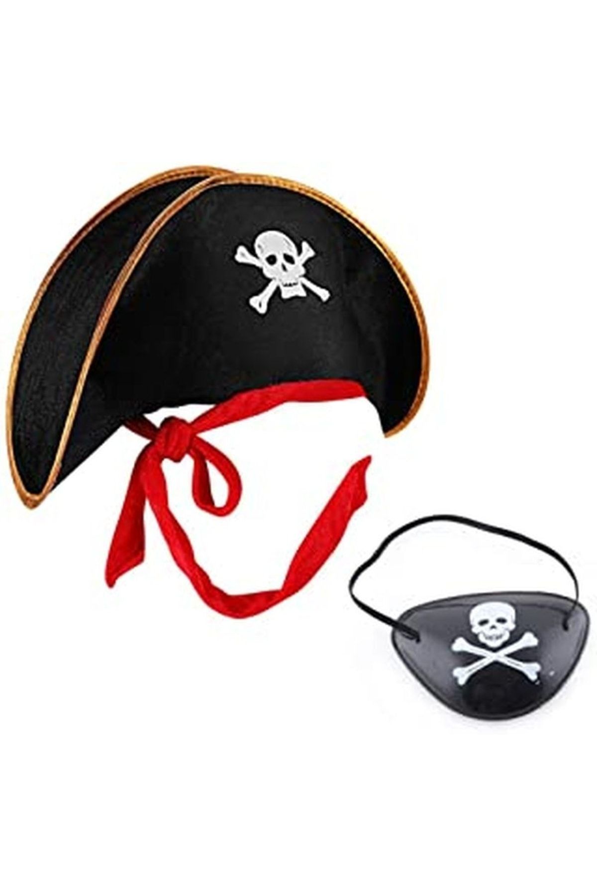 Toptan Bulurum Kaptan Jack Çocuk Korsan Şapkası Ve Göz Bandı Seti