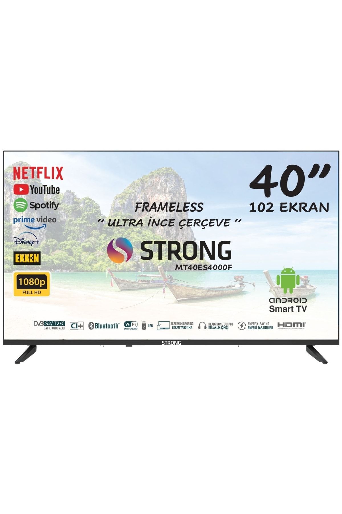 Strong MT40ES4000F 40" 101 Ekran Uydu Alıcılı Full HD Android Smart LED TV