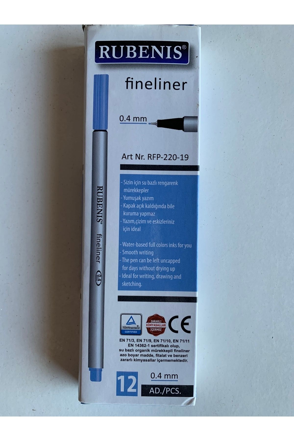 Rubenis 0.4mm Fineliner Kalem 12 Adet Rfp-220