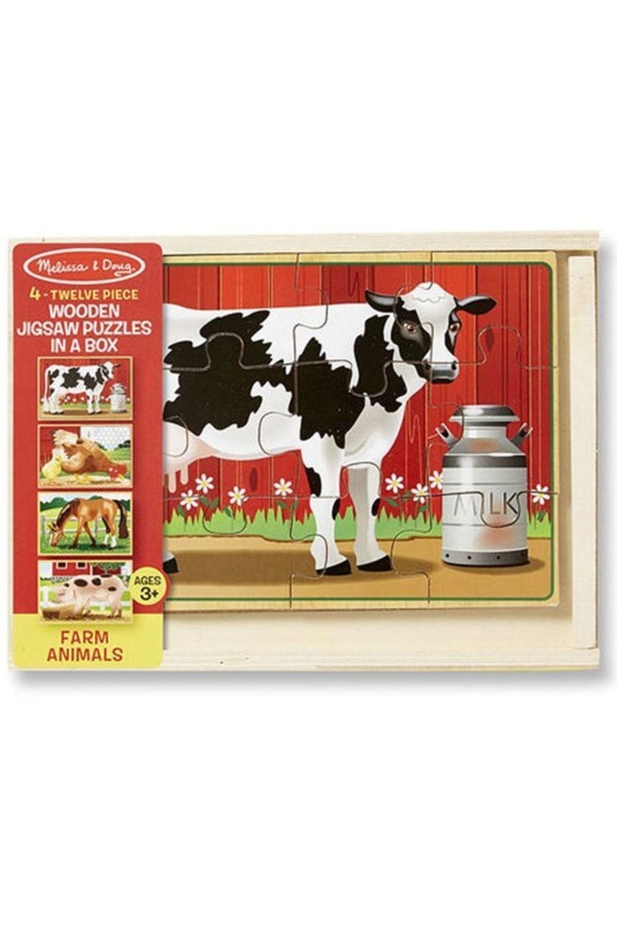 Melissa & Doug M&d Ahşap Puzzle Farm Animals In A Box