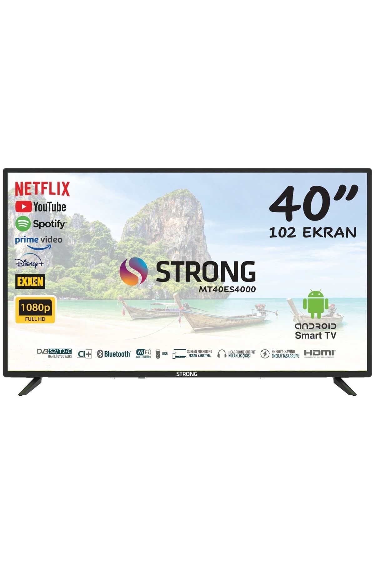 Strong MT40ES4000 40" 101 Ekran Uydu Alıcılı Full HD Android Smart LED TV