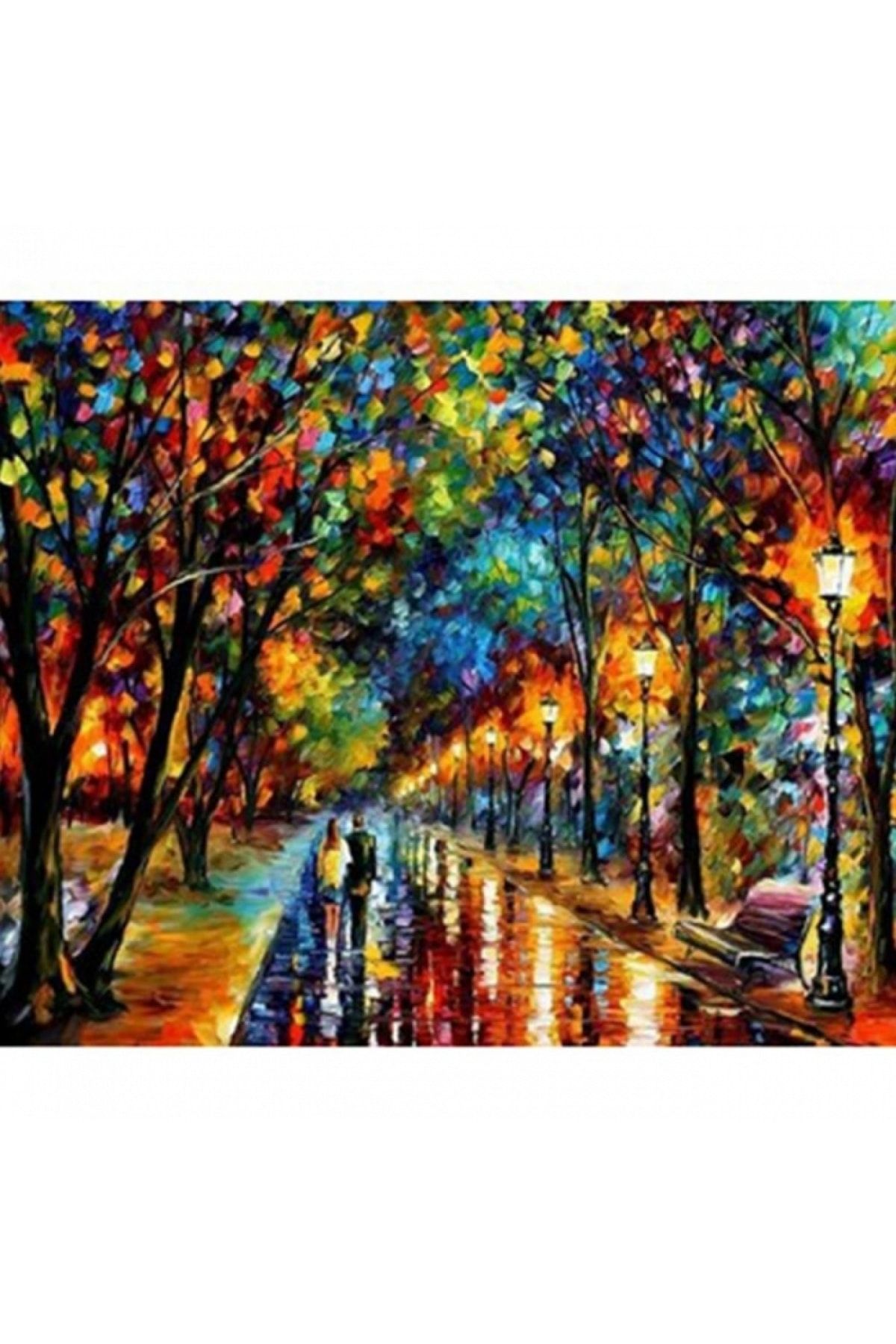 Genel Markalar Canvas Renkli Yağmur Sayılarla Boyama Seti Rulo 100 X 140 Cm