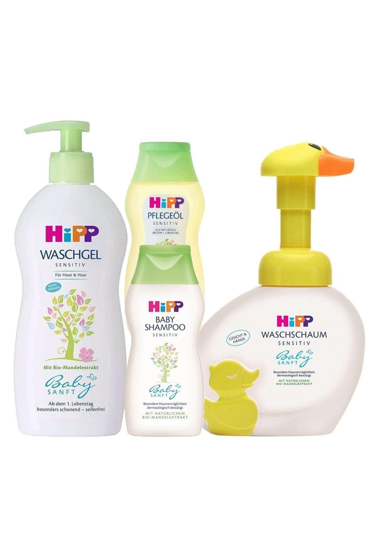 Hipp Babysanft Bebek Şampuanı 200 Ml + Babysanft Bebek Masaj Ve Bakim Yağı 200 Ml + Babysa