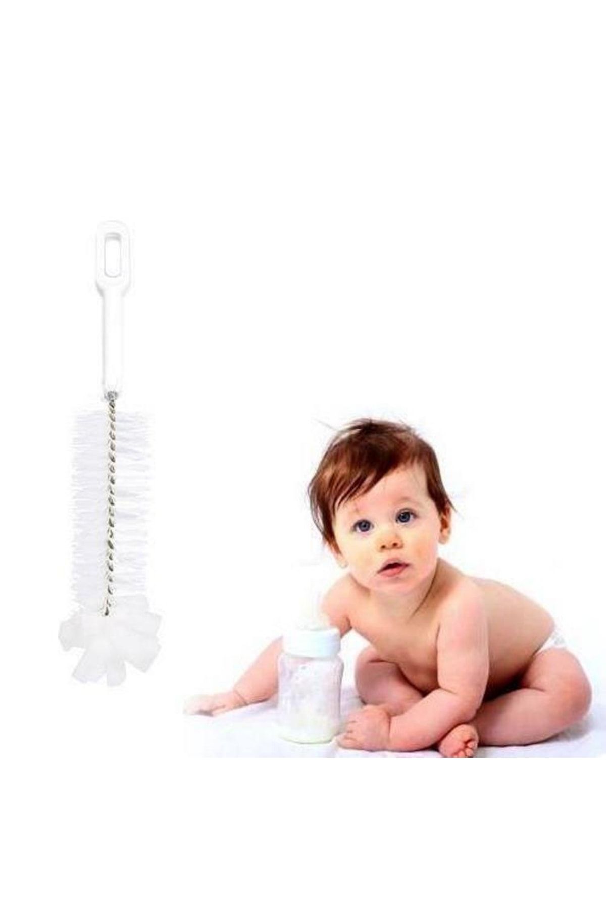 FırsatVar Naylon Kıllı Bebek Biberonu Yıkama Fırçası Hijyenik Fırça Seti