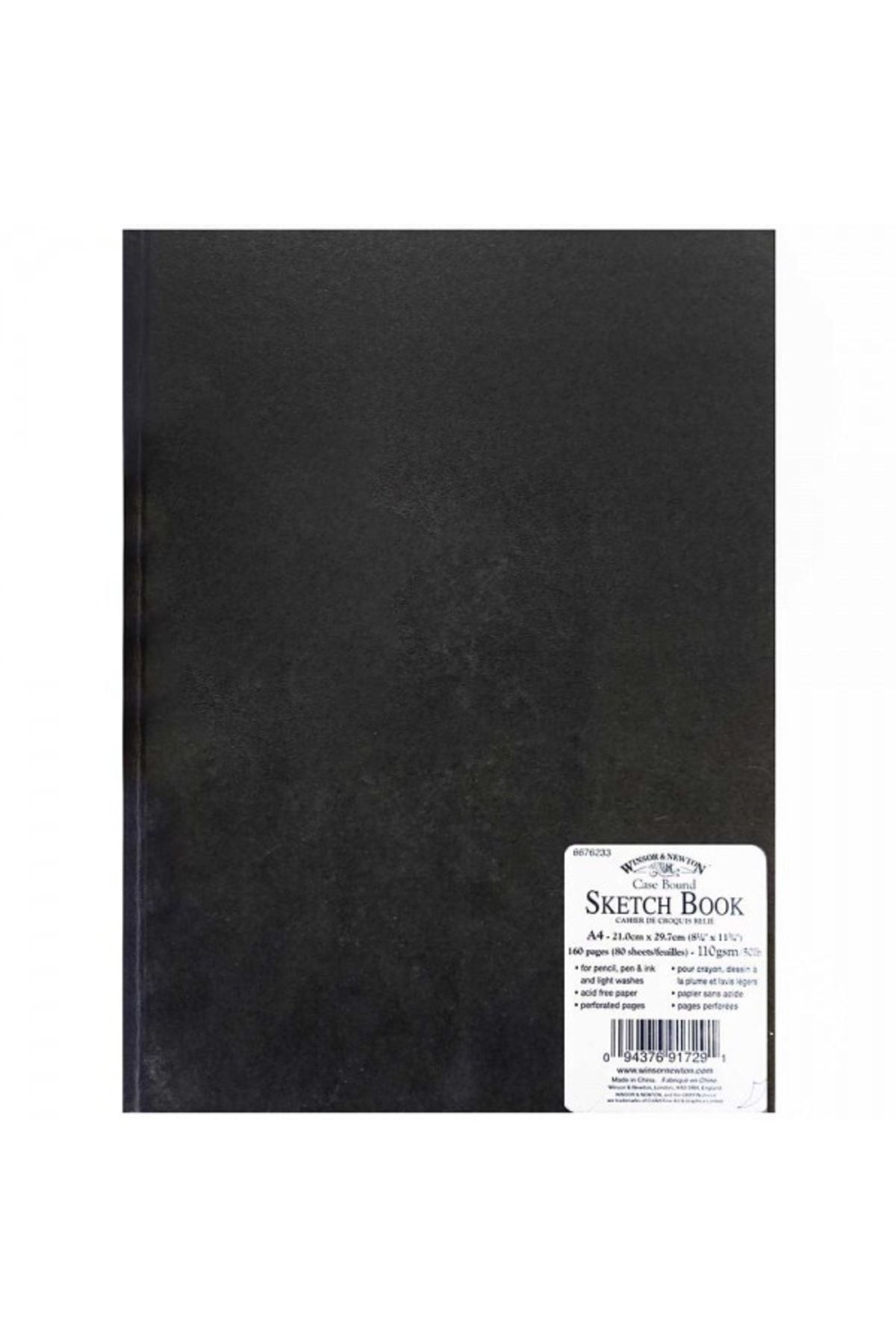 Winsor Newton Winsor & Newton : Black Sert Kapaklı Eskiz Defteri : 110 Gr (80 Yaprak) : A4