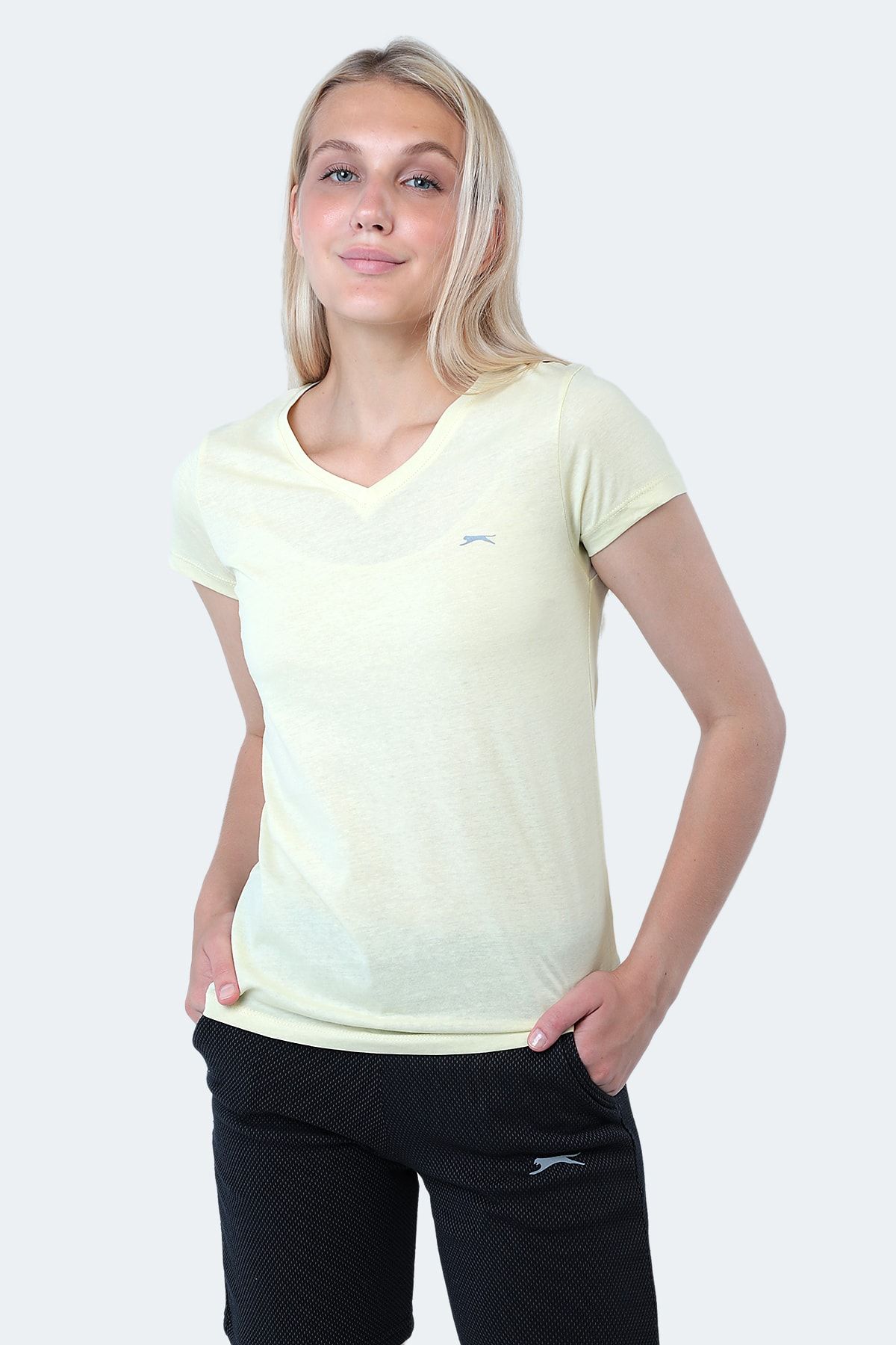 Slazenger Rebell I Kadın T-shirt Sarı