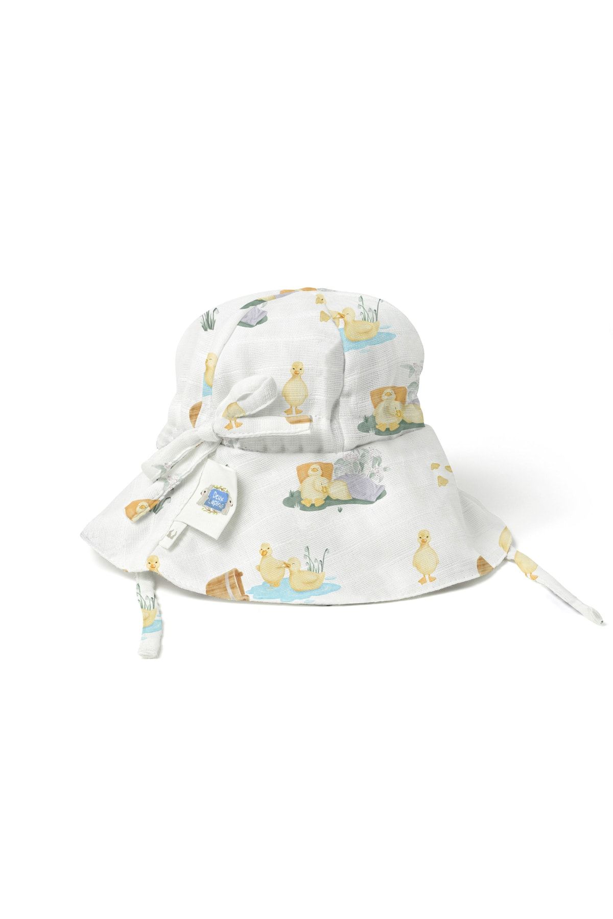 Deux Lapins Müslin Bebek Şapkası 12-18 Ay Petits Canetons - Yavru Ördek Desen
