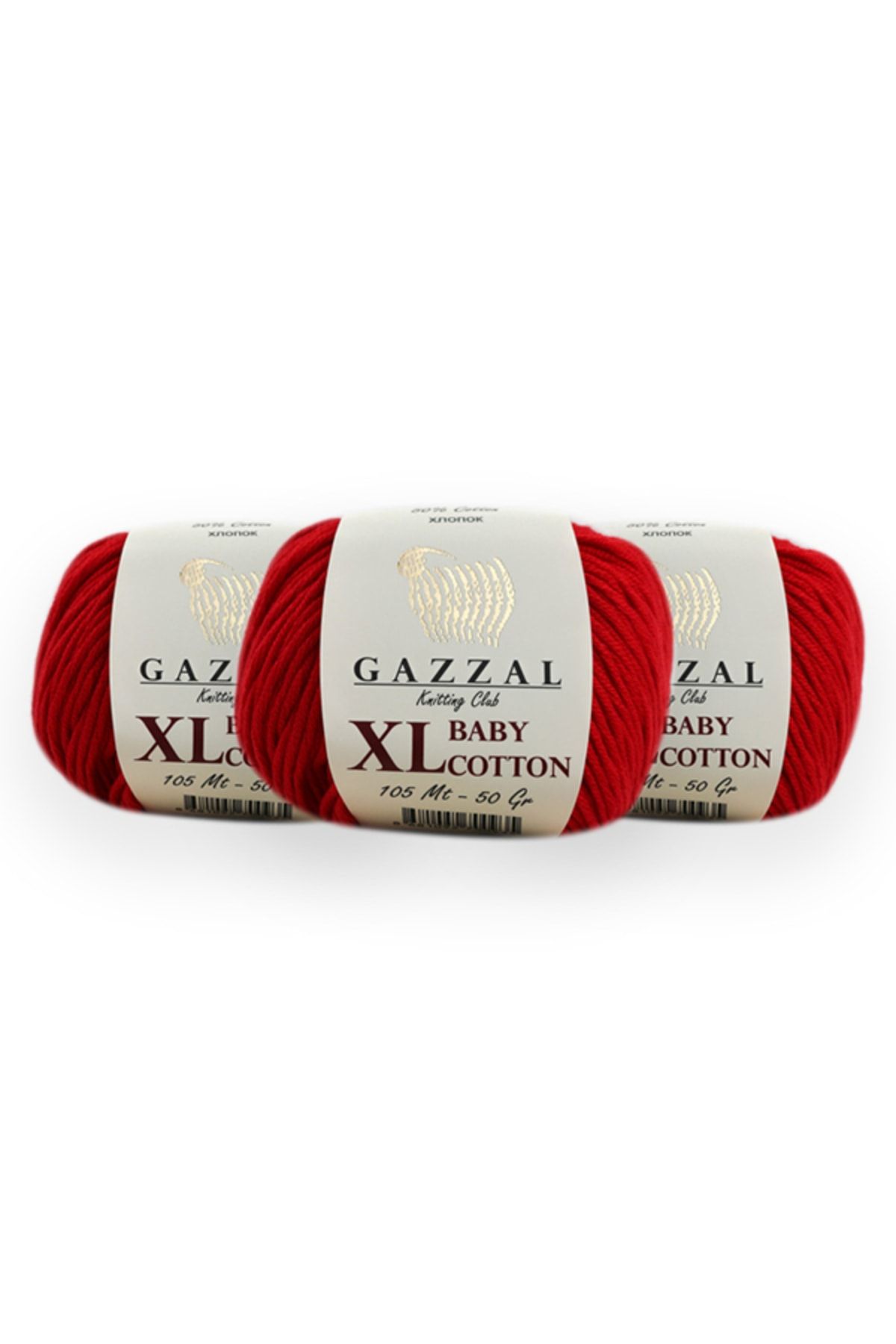 Gazzal Baby Cotton Xl 50 Gr 3'lü Paket Amigurimi Punch El Örgü Ipligi Taka Yarn (3443 Xl)