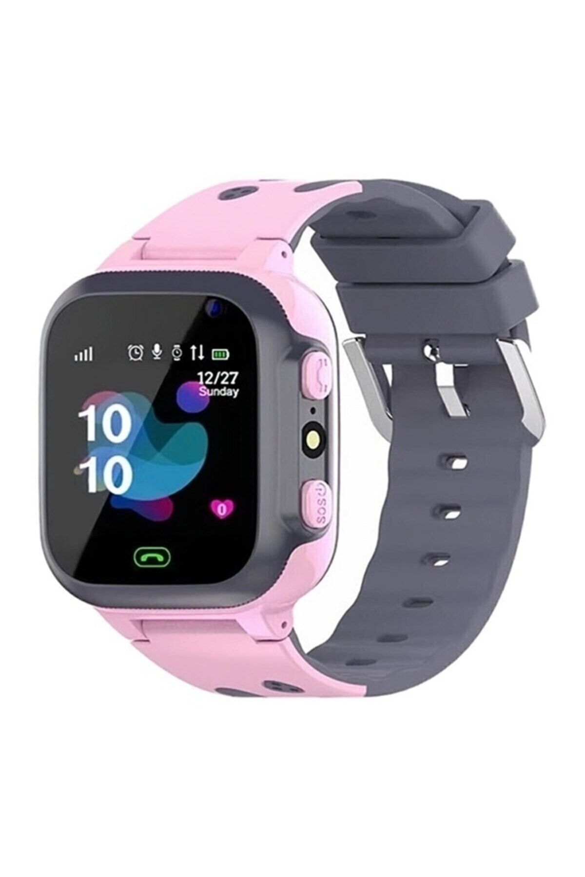 pink watch Q90 Dokunmatik Sim Kartlı, Gps Ve Sos Özellikli Akıllı Çocuk Takip Saati - Lacivert