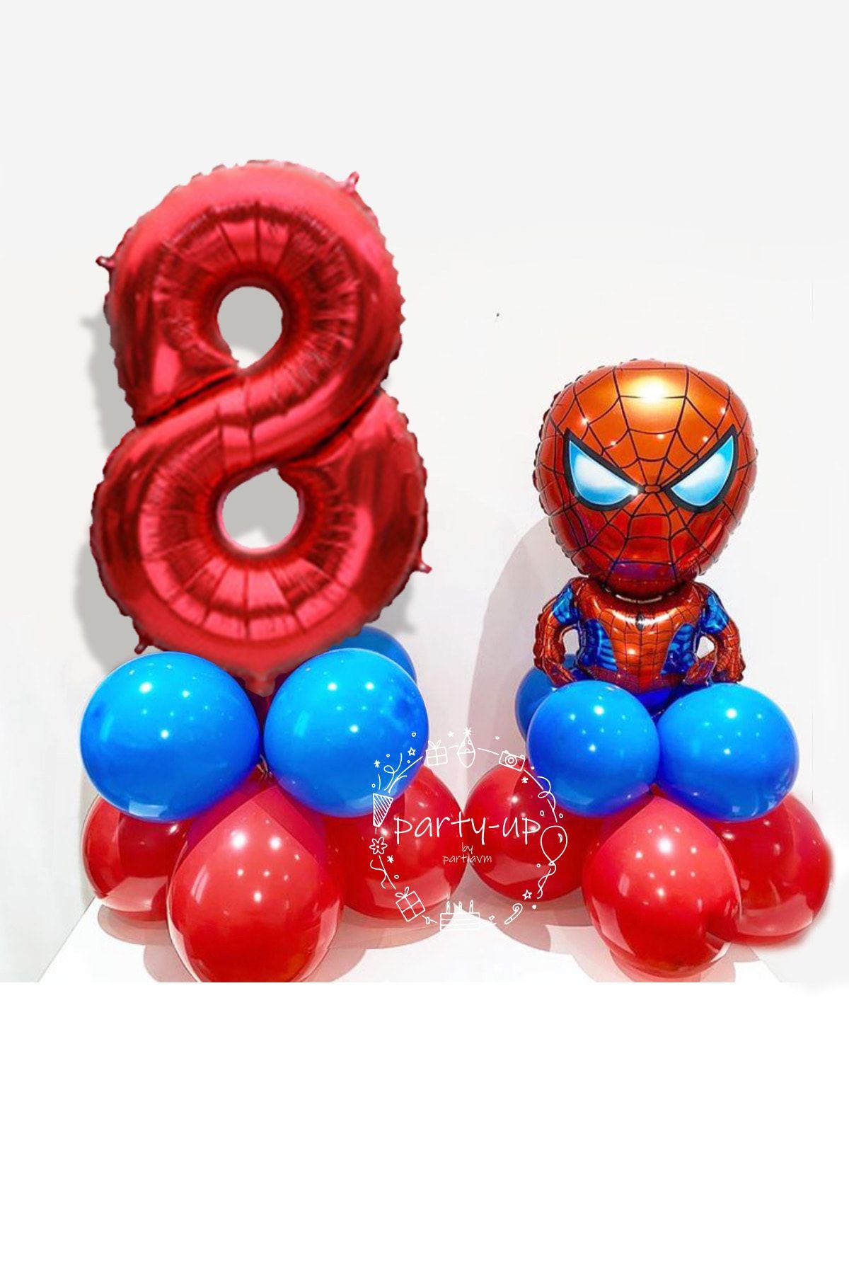 DİSNEY Örümcek Adam Balon Karşılama Seti Rakam Balon Spiderman Balon