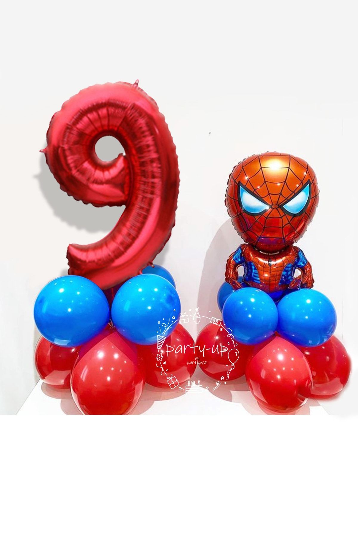 DİSNEY Örümcek Adam Balon Karşılama Seti Rakam Balon Spiderman Balon