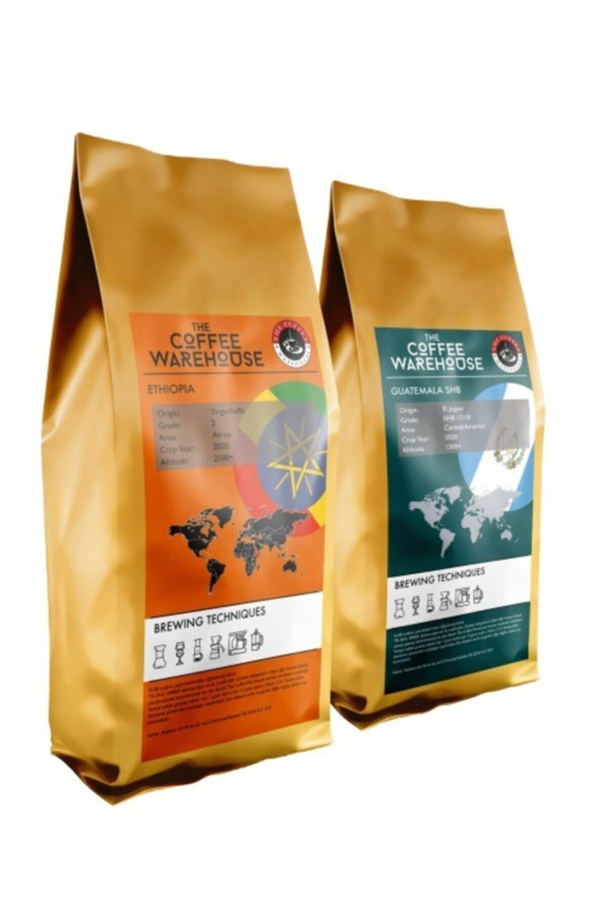 The Coffee Warehouse Etiyopya + Guatemala Filtre Kahve Taze Öğütülmüş (2 X 250 G)