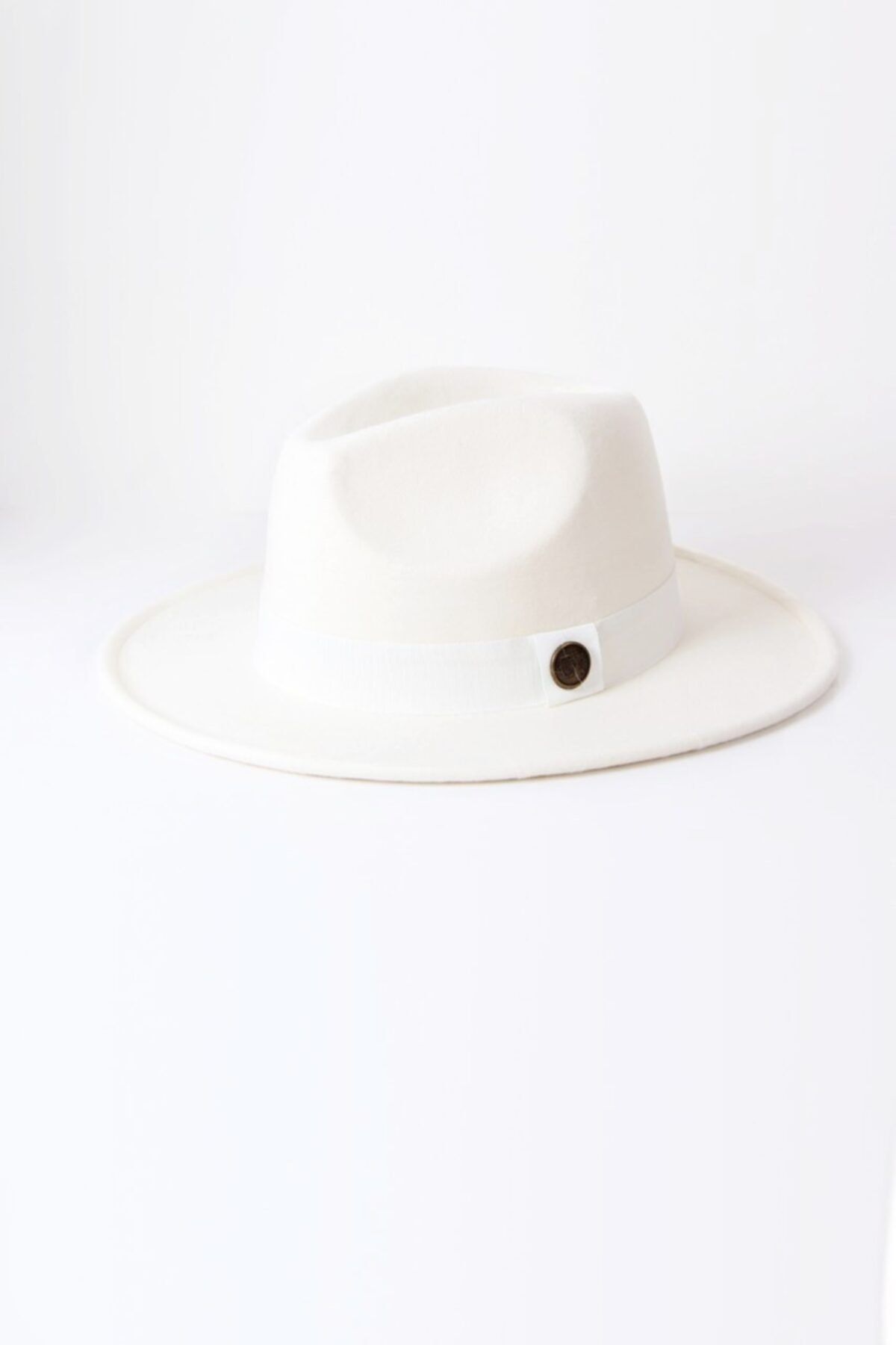 Kapin Beyaz Fötr Şapka - Panama Şapka