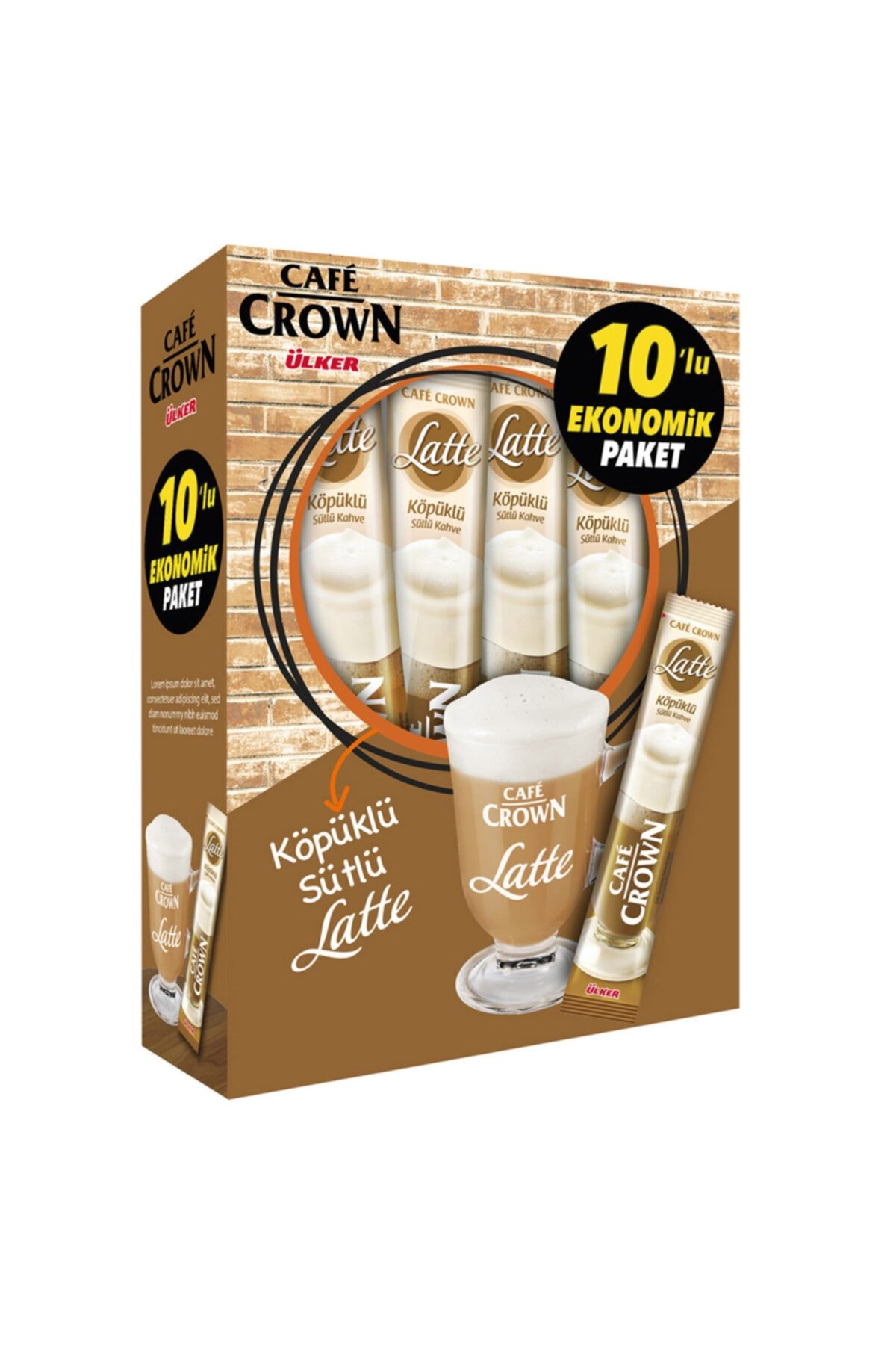 Ülker Cafe Crown Latte 17 gr 10'lu ( 1 Adet )